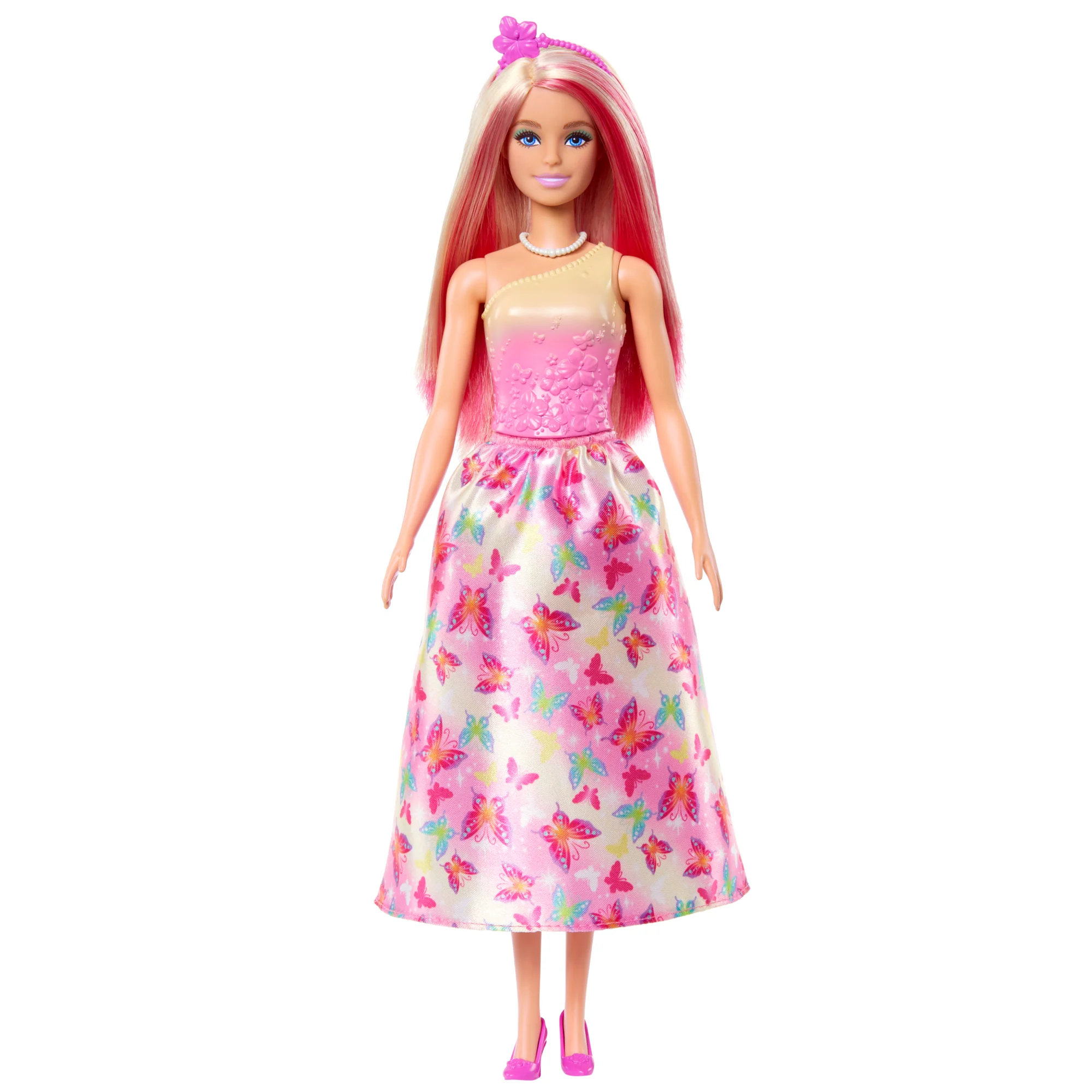Barbie Royal Doll With Pink And Blonde Hair, Butterfly-Print Skirt And Accessories - Image 5