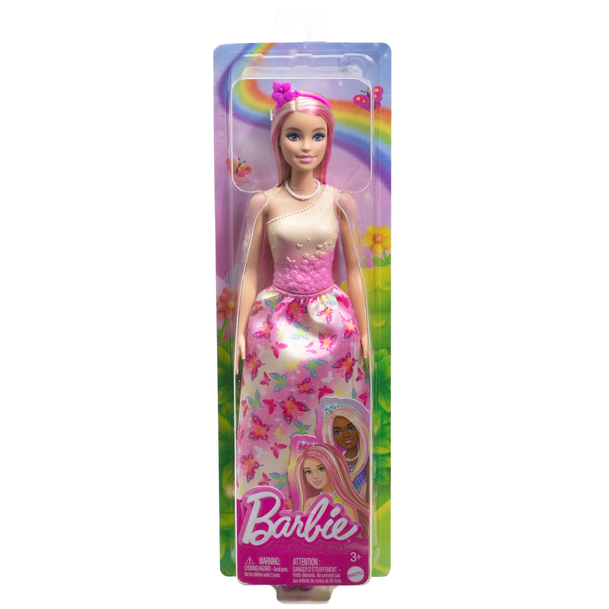 Barbie Royal Doll With Pink And Blonde Hair, Butterfly-Print Skirt And Accessories - Image 6