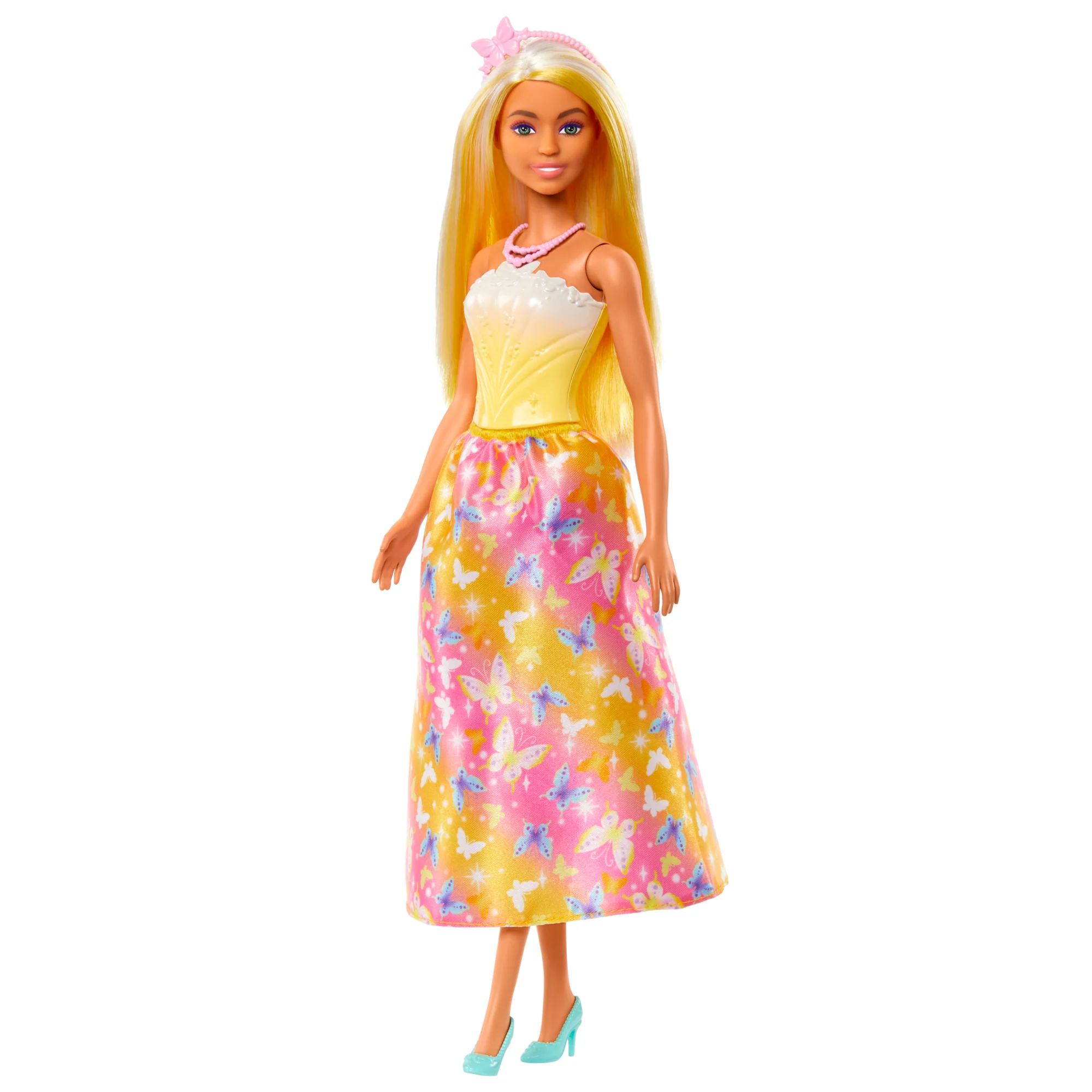 Barbie Royal Doll With Brightly Highlighted Hair, Butterfly-Print Skirt And Accessories - Image 5