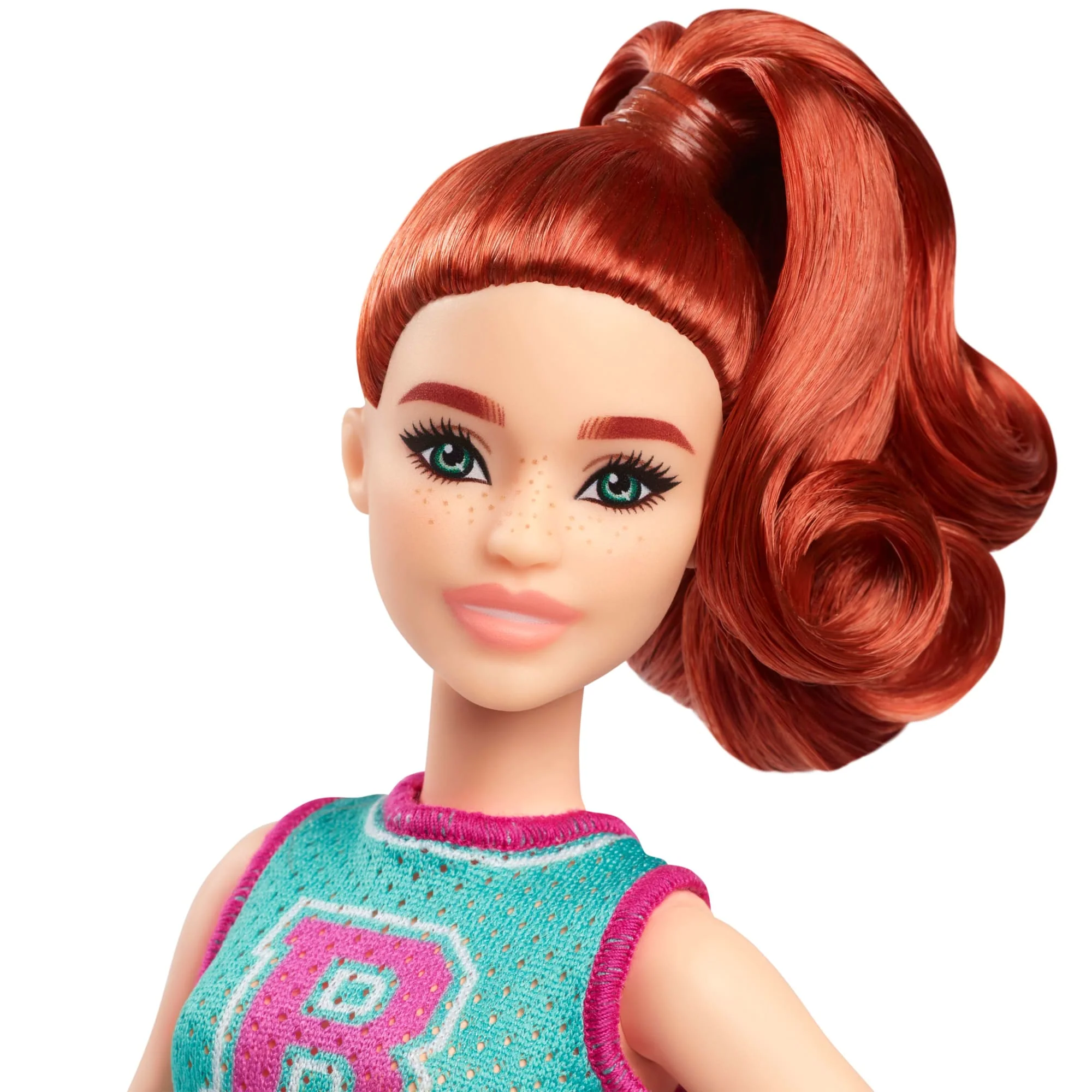 Barbie Fashionistas Doll #232 in Jersey Top And Pleated Purple Skirt, Red Hair - Image 3