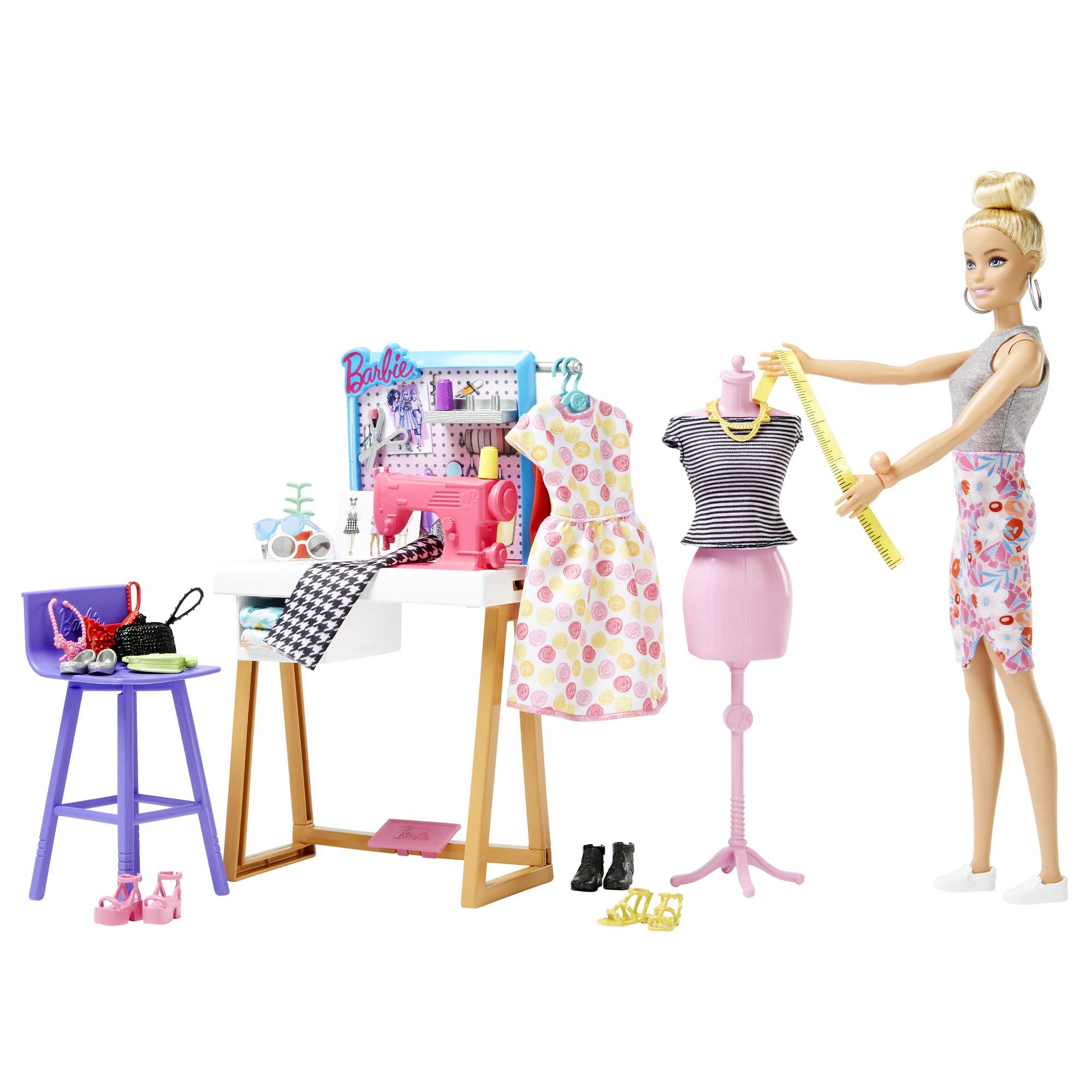 Barbie Fashion Designer Doll (12-In/30.40-Cm) & Studio, 25+ Design & Fashion Accessories, Ages 3 & Up - Image 4