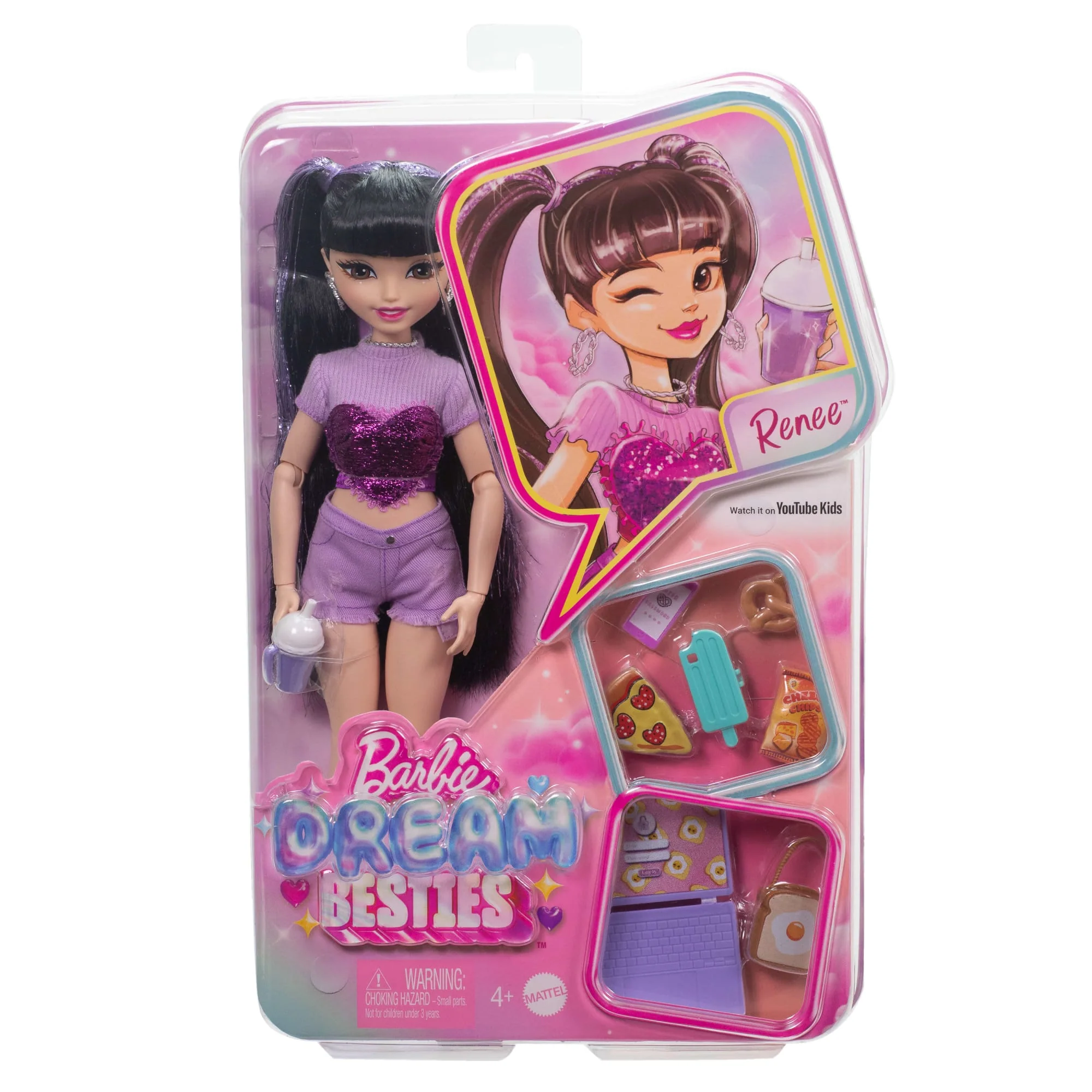 Barbie Dream Besties Renee Fashion Doll With 11 Food Themed Accessories - Image 6