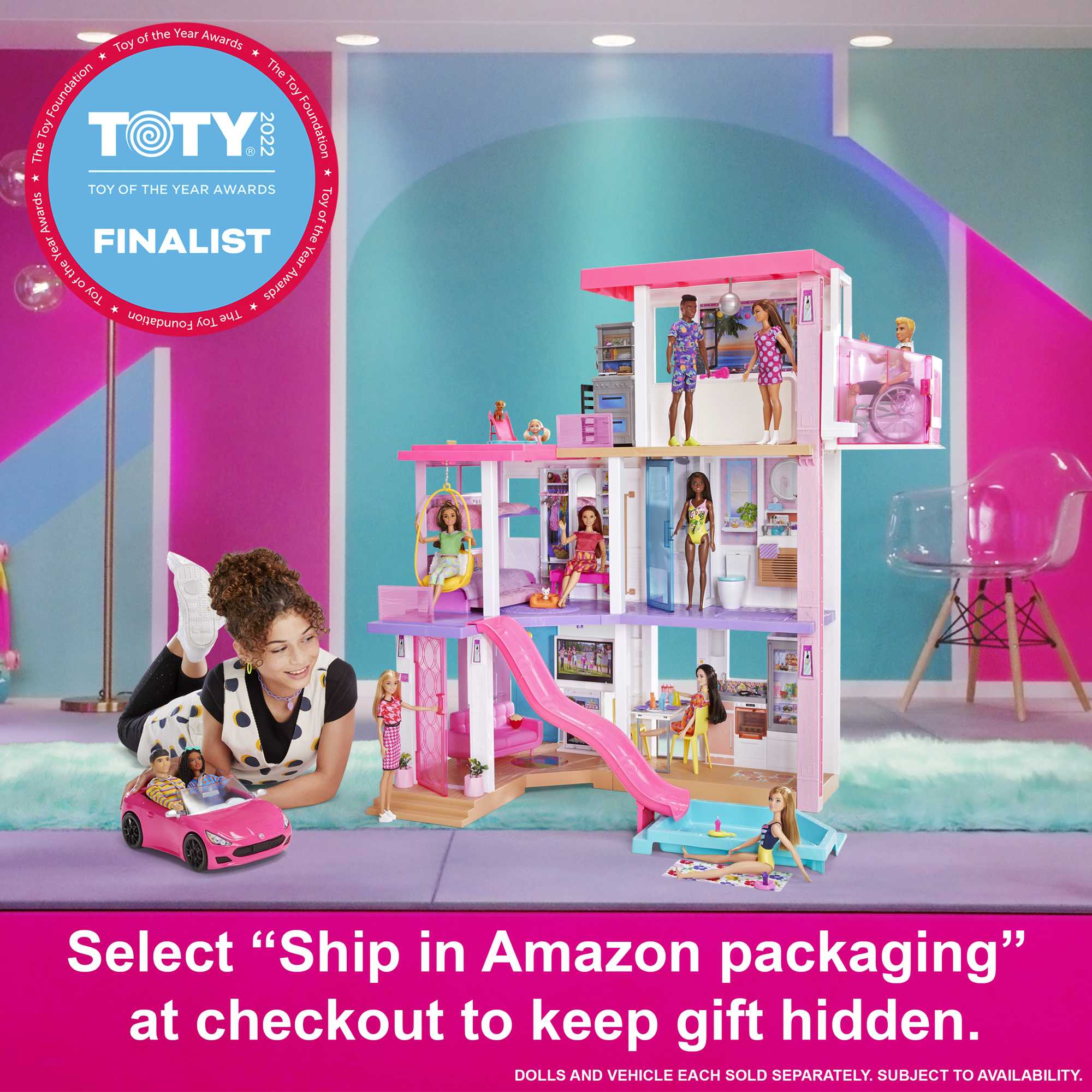Barbie Dreamhouse Dollhouse With 75+ Accessories & Wheelchair Accessible Elevator, Lights, Sounds, Music - Image 2