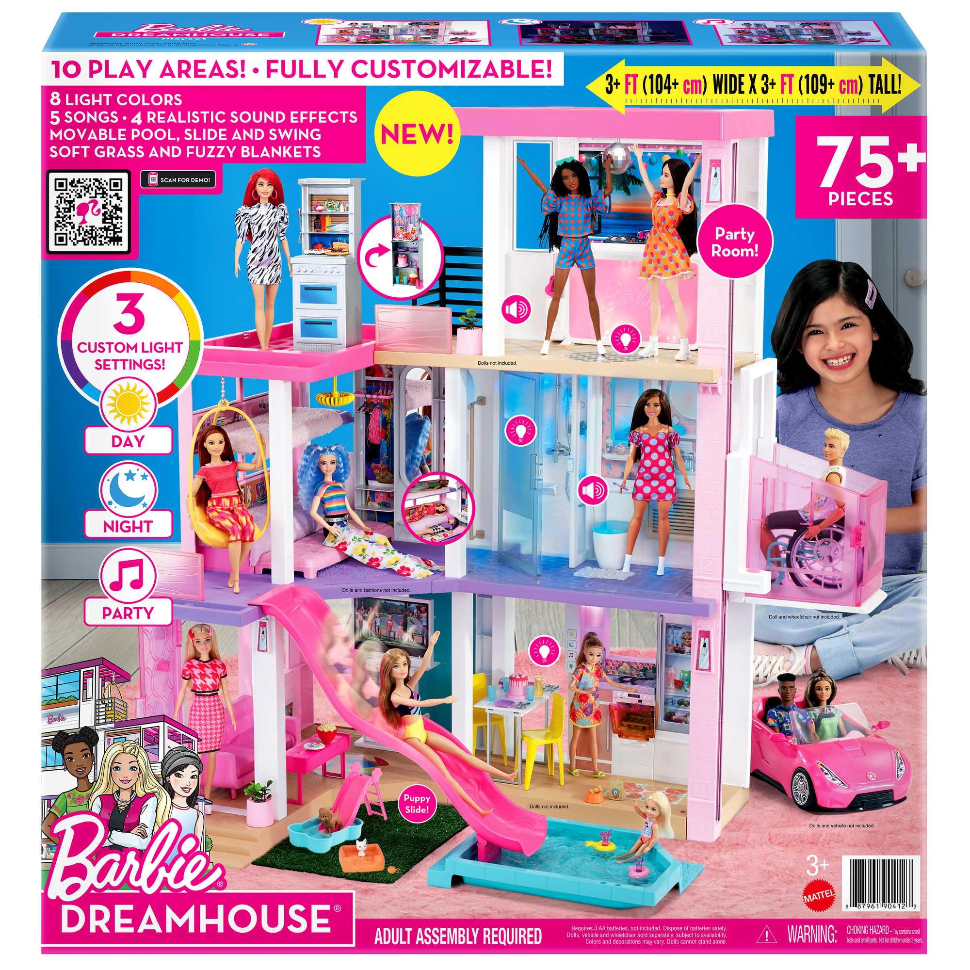 Barbie Dreamhouse Dollhouse With 75+ Accessories & Wheelchair Accessible Elevator, Lights, Sounds, Music - Image 6