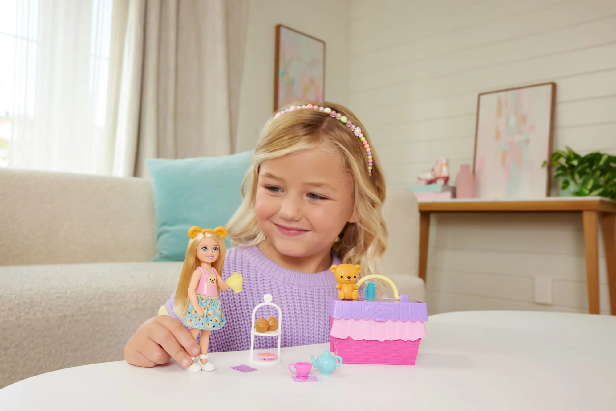 Barbie Famille et Amis-Club Chelsea-Coffret Goûter en Plein Air - Image 2