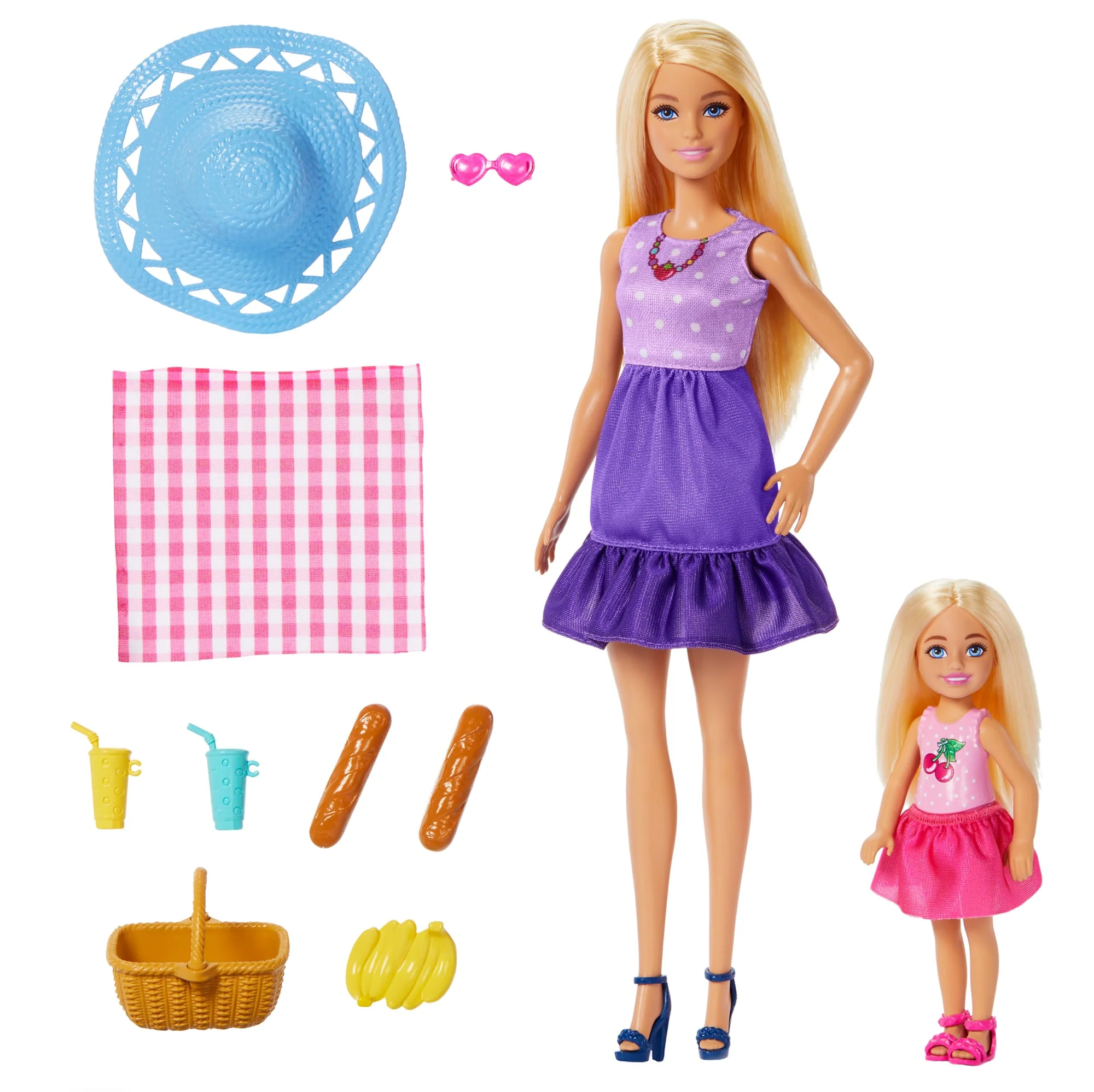Barbie Family & Friends Dolls & Accessories, Picnic-Themed Playset With 2 Dolls & 9 Pieces - Image 5