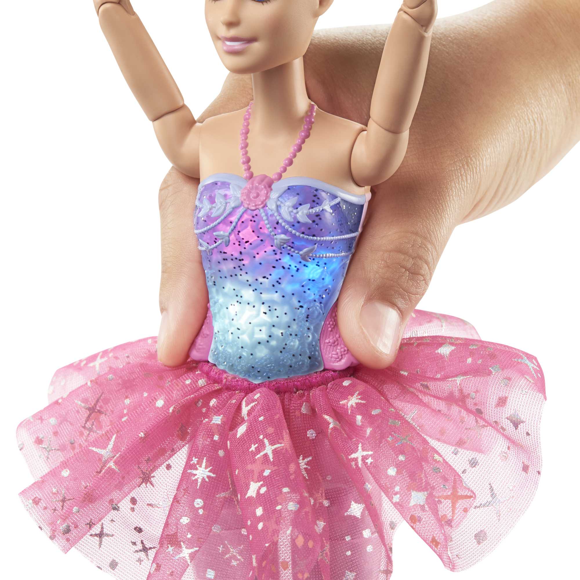 Barbie Fantasia Boneca Bailarina Luzes Brilhantes Rosa - Image 4