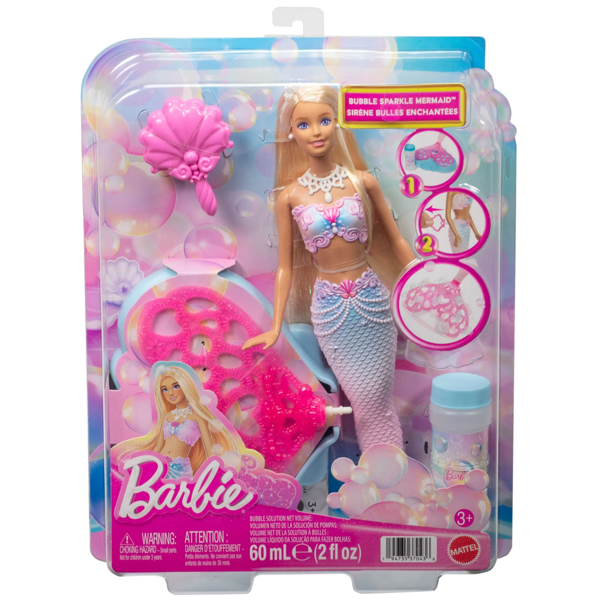 Barbie Fantasía Boneca Sereia com Bolhas - Image 6