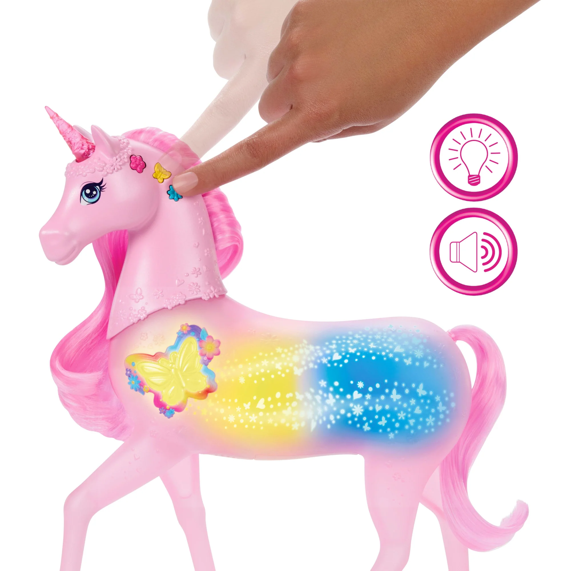 Barbie Fantasia Conjunto de Brinquedo Unicórnio com Luz e Som - Image 3
