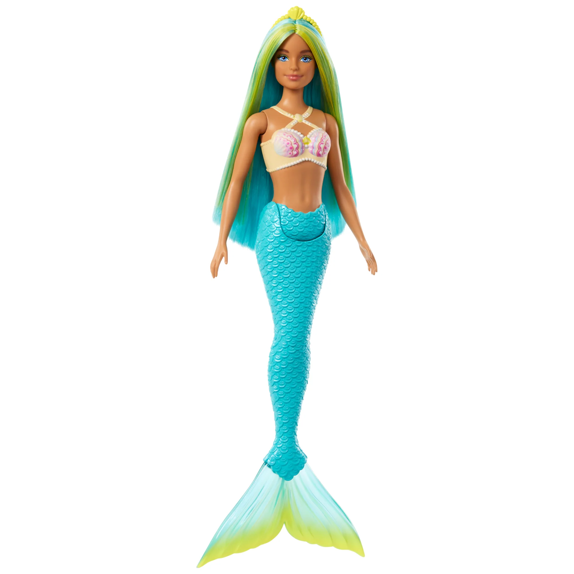 Barbie Fantasía Muñeca Sirena Cabello Verde y Azul - Image 2