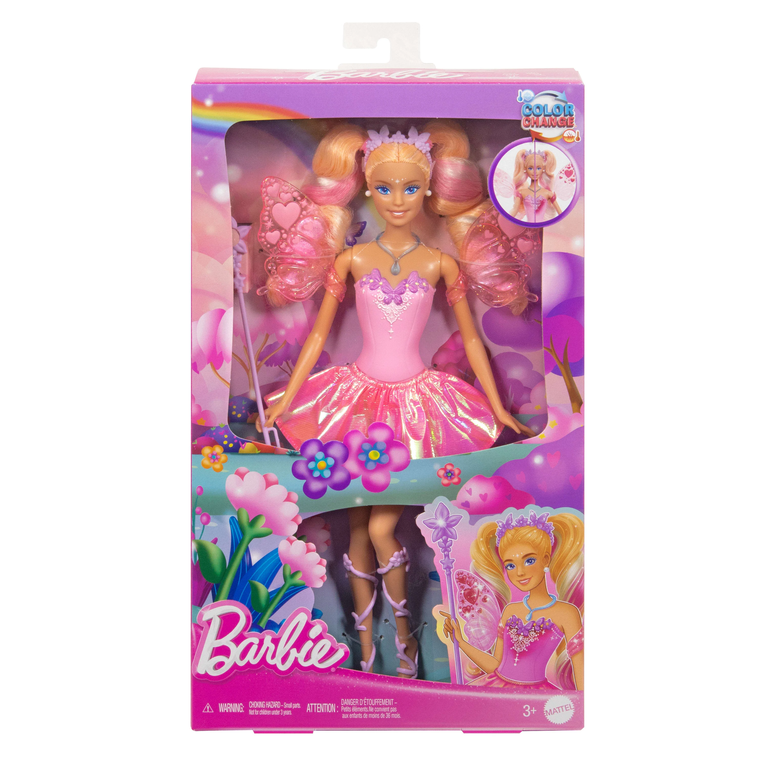 Barbie Fantasy Fairy Doll With Color-Change Wings And Outfit, Includes Toy Wand With Sponge & Fashion Accessories - Image 6