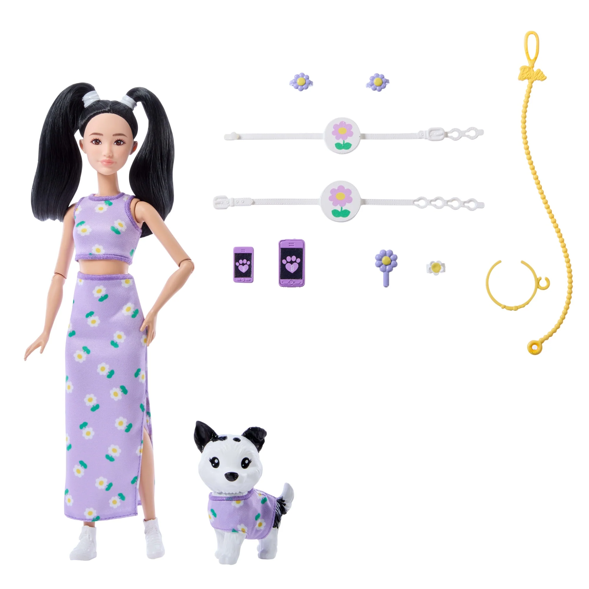 Barbie Fashion & Beauty Muñeca Looks Iguales Renee y Perrito - Image 6