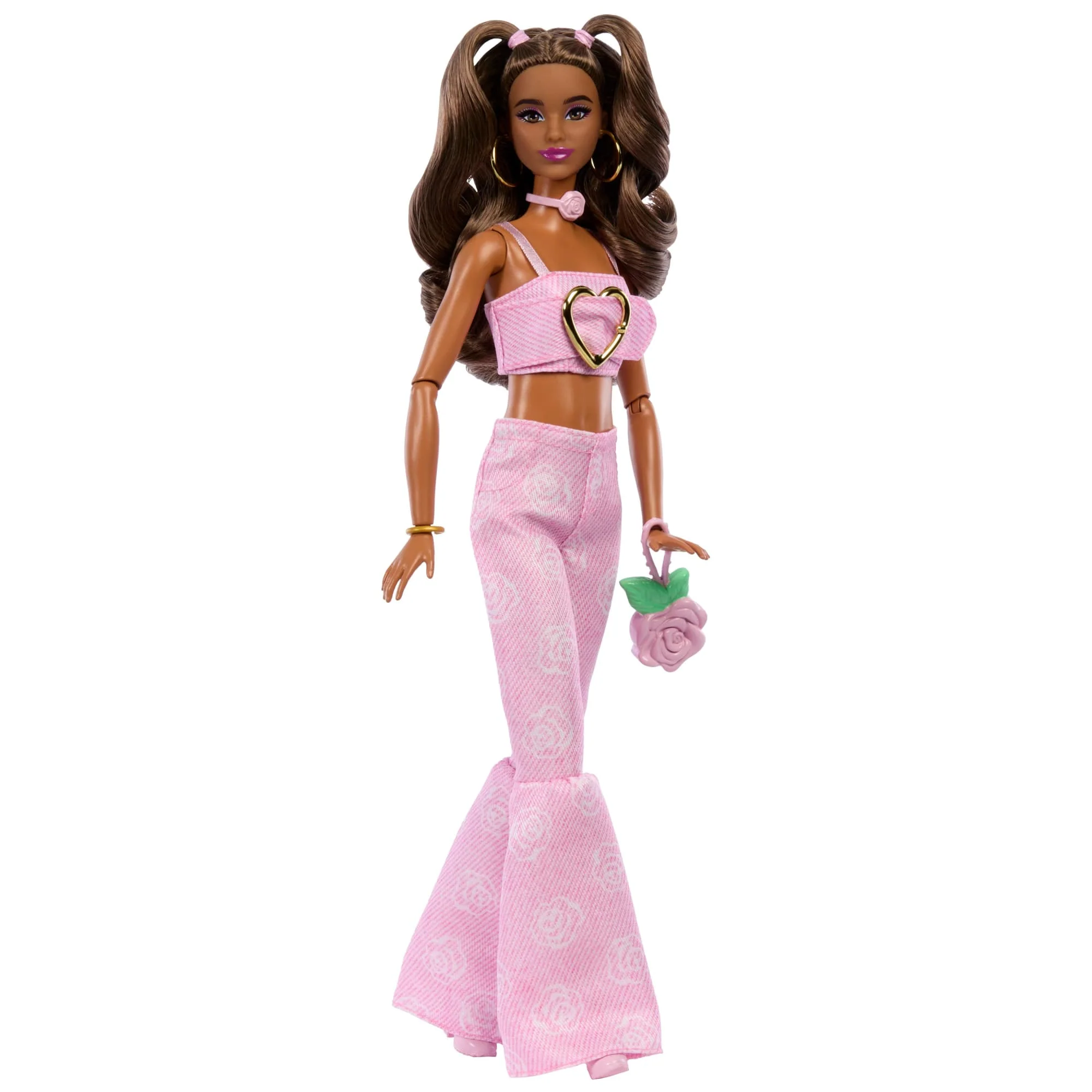 Barbie Fashionista Boneca Barbie Fashionista Deluxe Style Boneca com Vestido Rosa com Estrelas - Image 5
