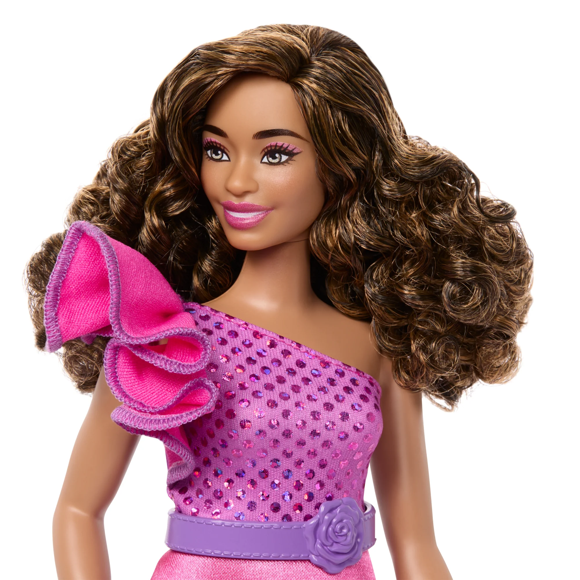 Barbie Fashionista Muñeca Vestido Rosa Brillante - Image 3