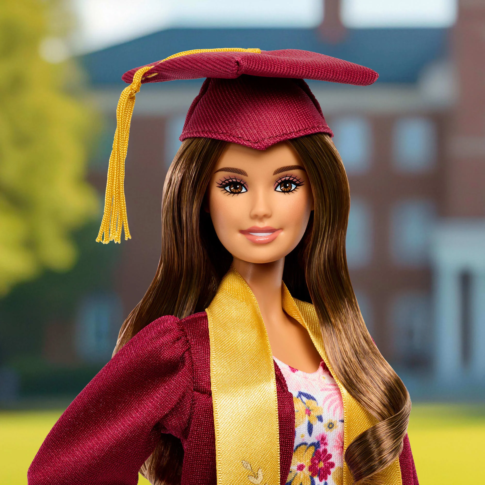 Barbie Signature Graduation Wishes Fashion Doll With Burgundy Robe & Tassel Cap, Collectible Gift - Image 3
