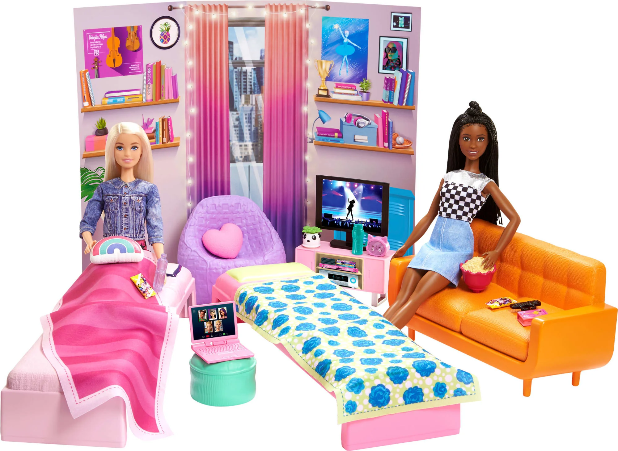 Barbie Grande Ville, Grands Rêves Coffret de Jeu Chambre D’Étudiantes - Image 6