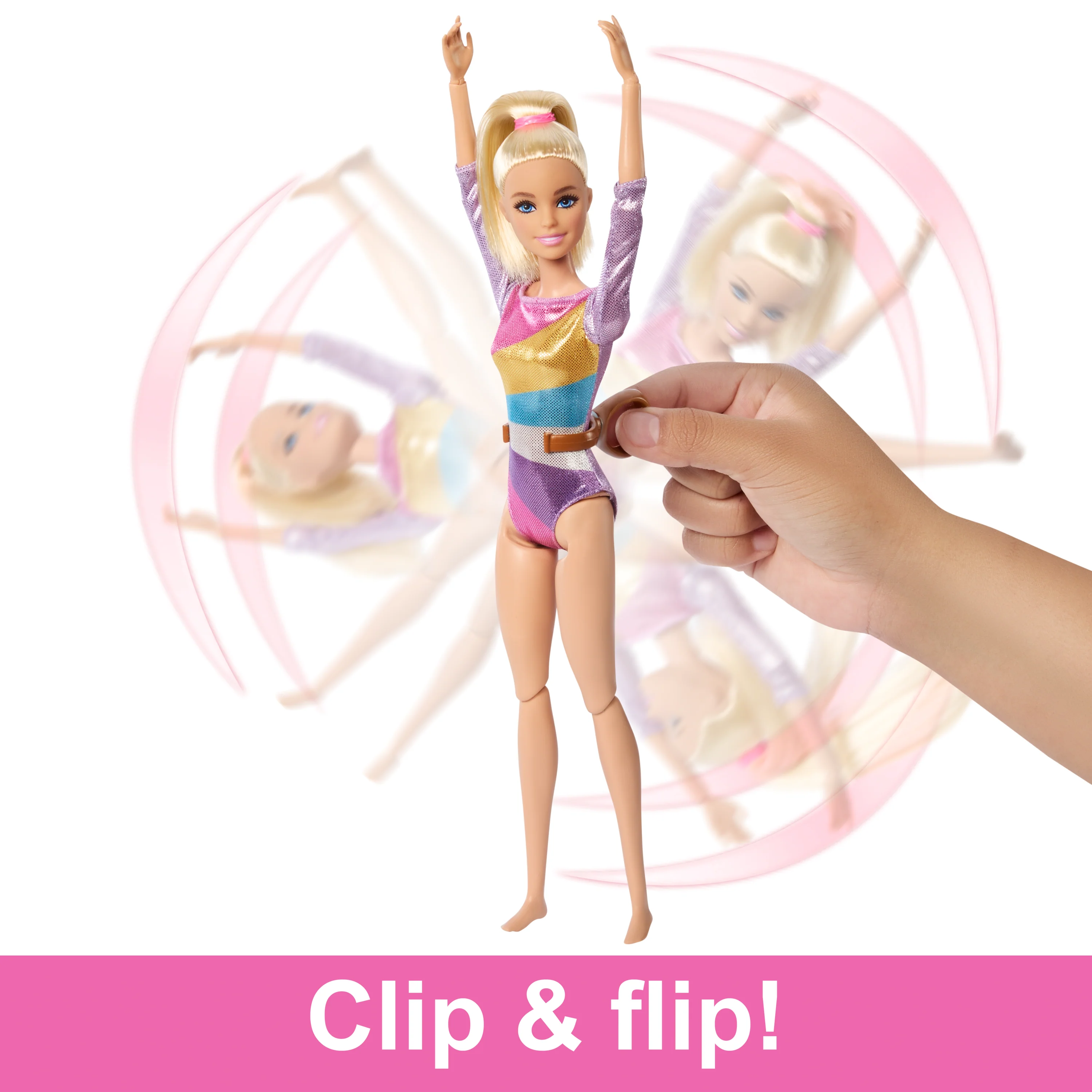 Barbie Gymnastics Playset With Blonde Fashion Doll, Balance Beam, 10+ Accessories & Flip Feature - Image 3