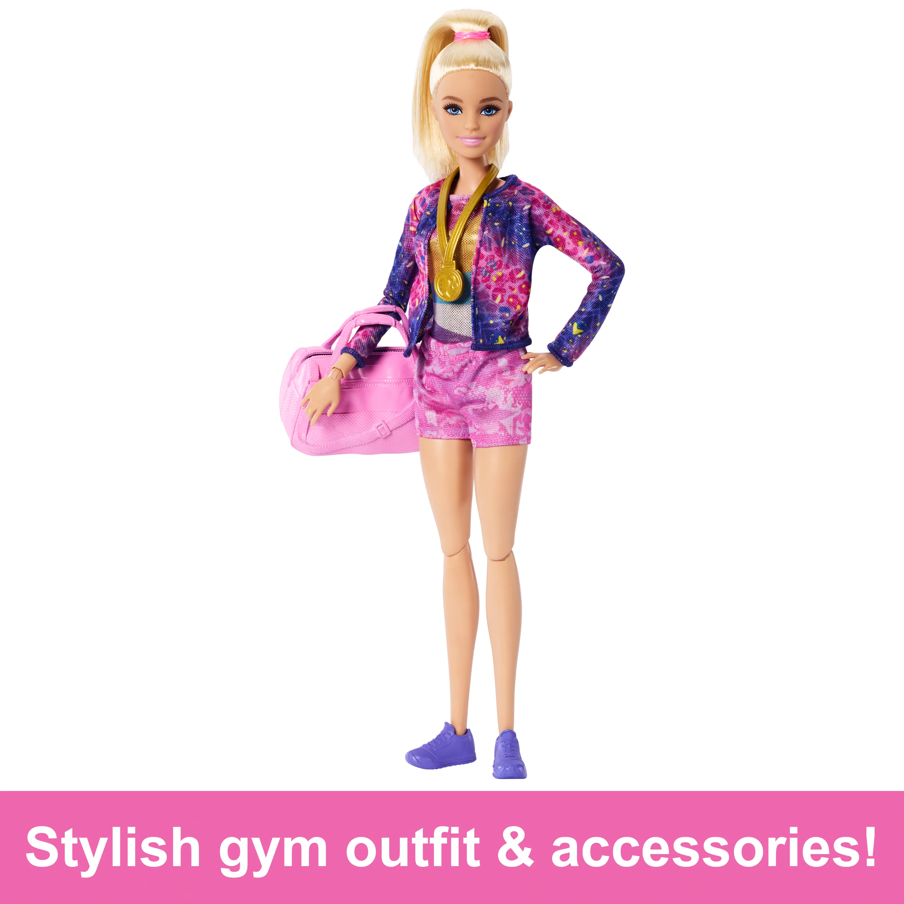 Barbie Gymnastics Playset With Blonde Fashion Doll, Balance Beam, 10+ Accessories & Flip Feature - Image 4