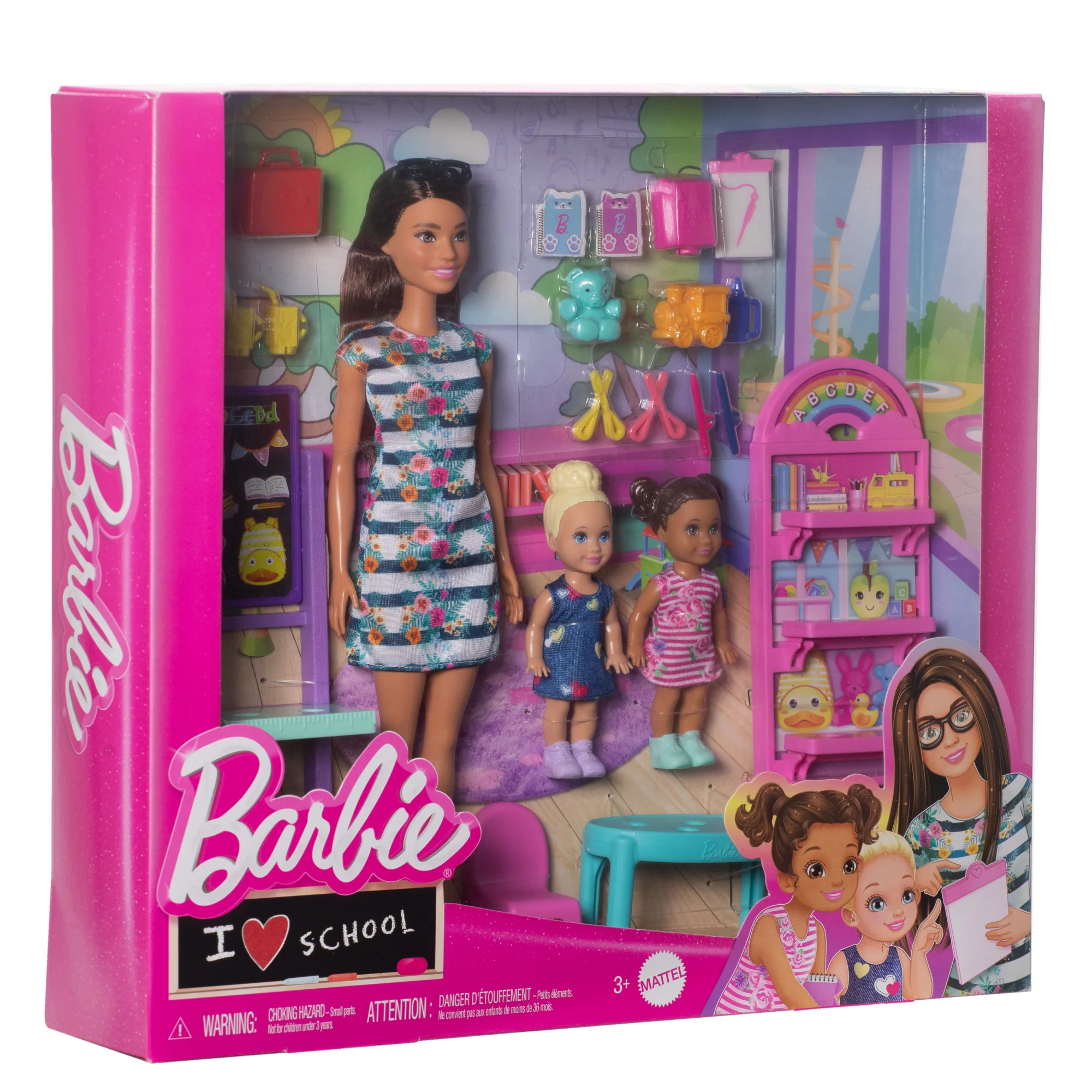 Barbie I Love School Classroom Playset With 1 Fashion Doll, 2 Small Dolls & 20+ Accessories - Image 6