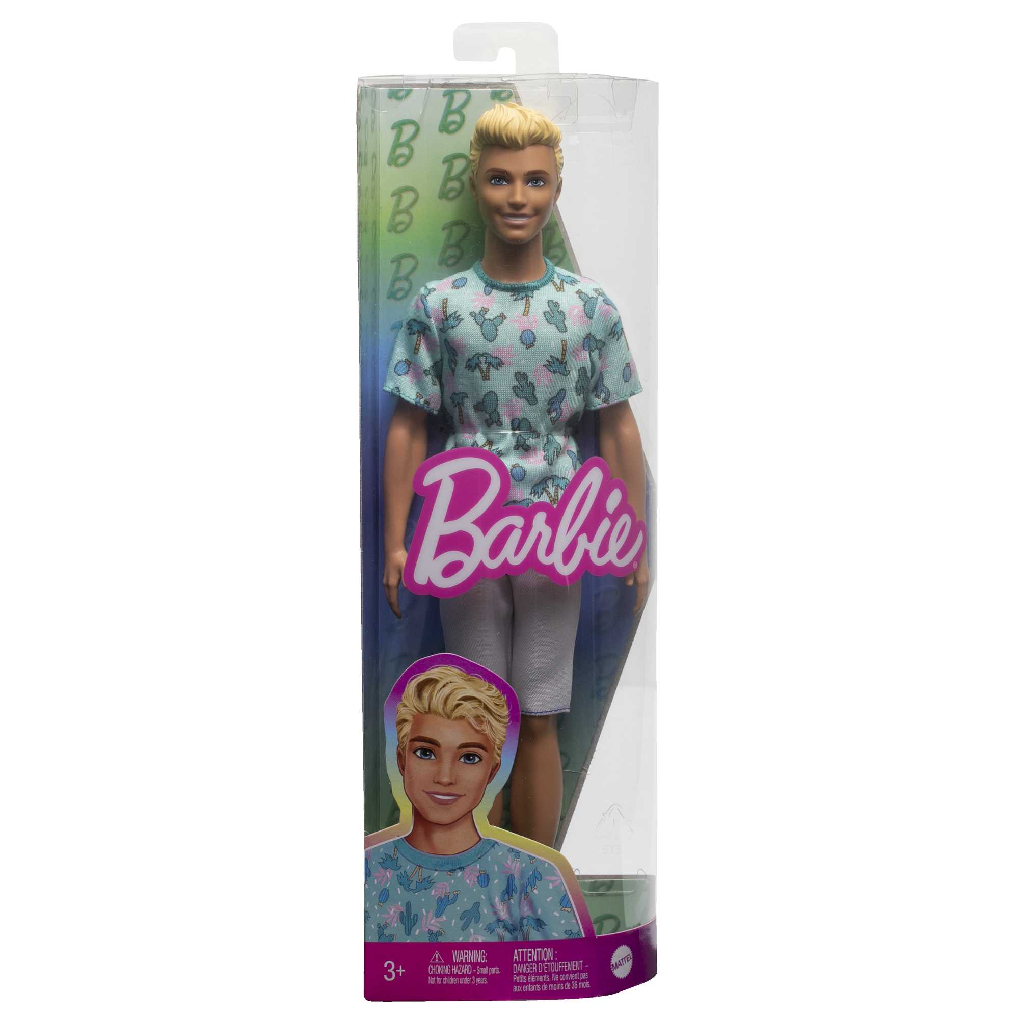 Barbie Ken Fashionistas Doll #211 With Blond Hair And Cactus Tee - Image 6