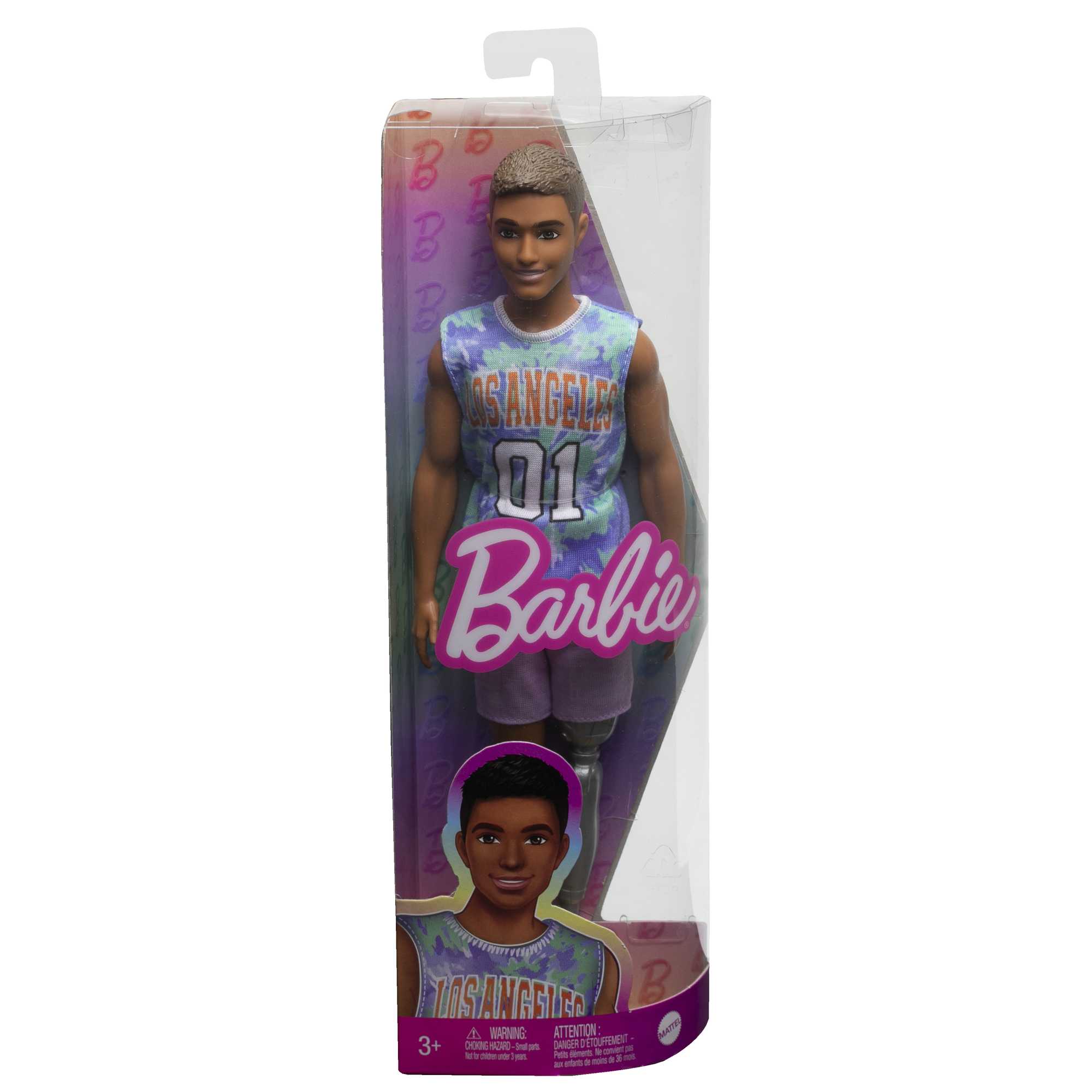 Barbie Ken Fashionistas Doll #212 With Jersey And Prosthetic Leg - Image 6