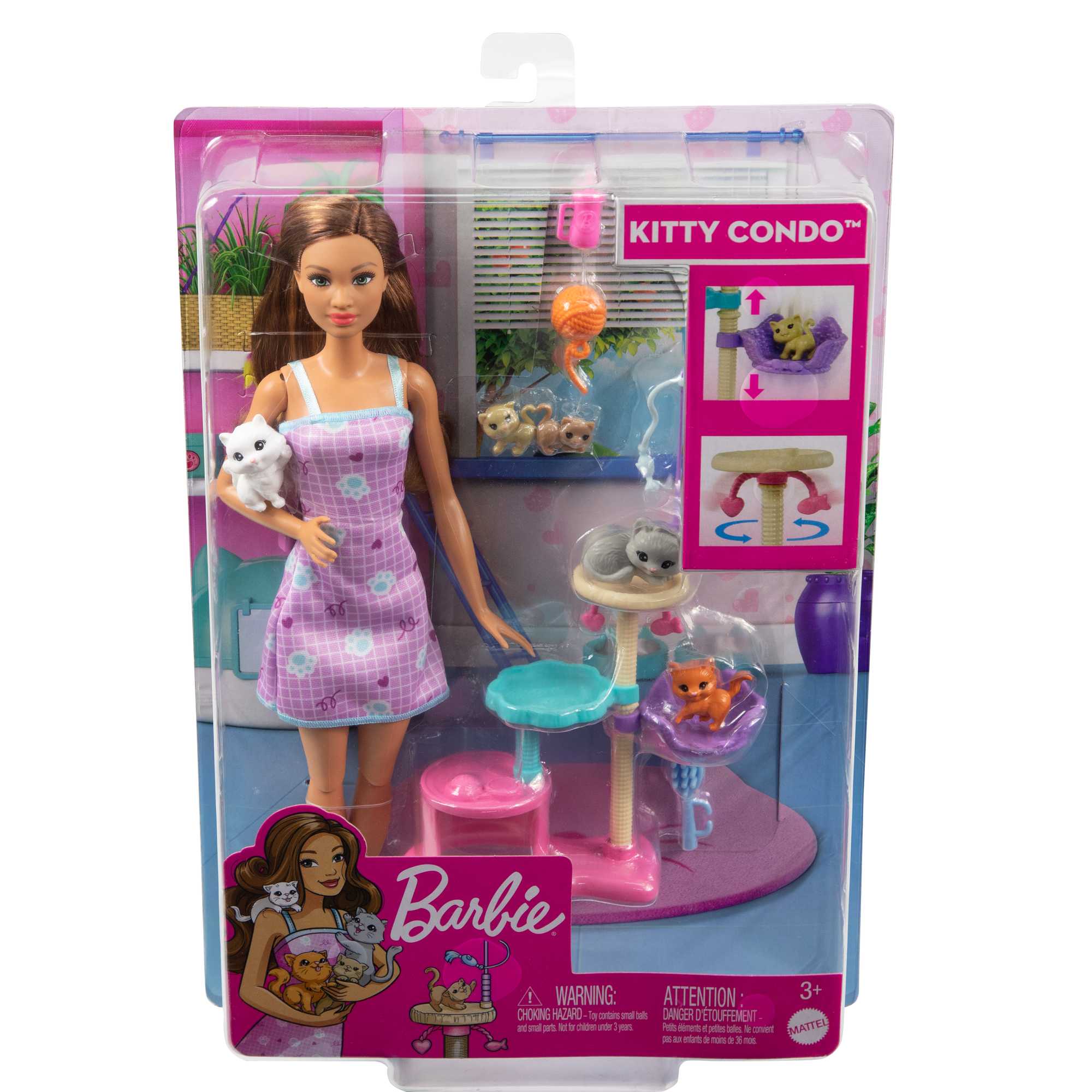 Barbie Kitty Condo Doll And Pets With Accessories, Toy For 3 Year Olds & Up - Image 6