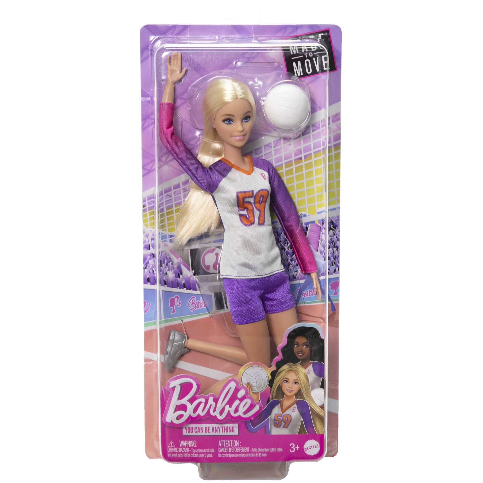 Barbie Doll & Accessories, Made To Move Career Volleyball Player Doll - Image 6