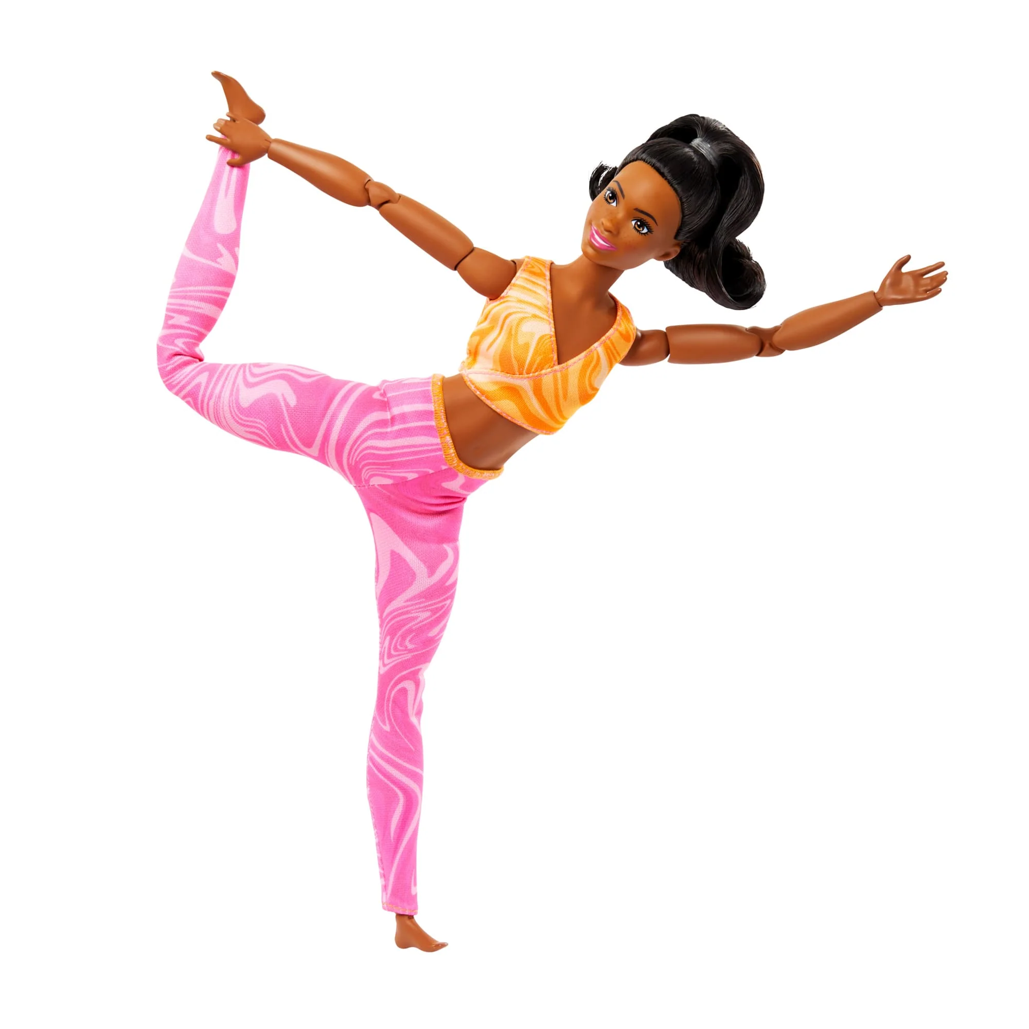 Barbie Made To Move Fashion Doll, Brunette Wearing Removable Sports Top & Pants, 22 Bendable “Joints” - Image 2
