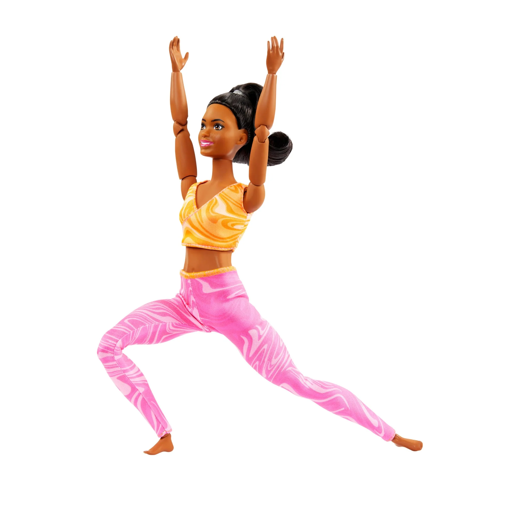 Barbie Made To Move Fashion Doll, Brunette Wearing Removable Sports Top & Pants, 22 Bendable “Joints” - Image 4