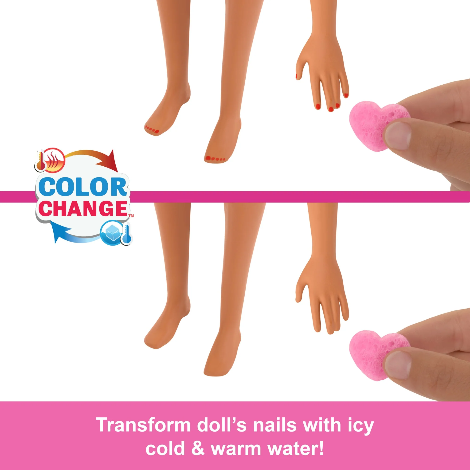 Barbie Mani-Pedi Spa Playset With Brunette Fashion Doll, Puppy & 7 Accessories, Color-Change Feature - Image 2