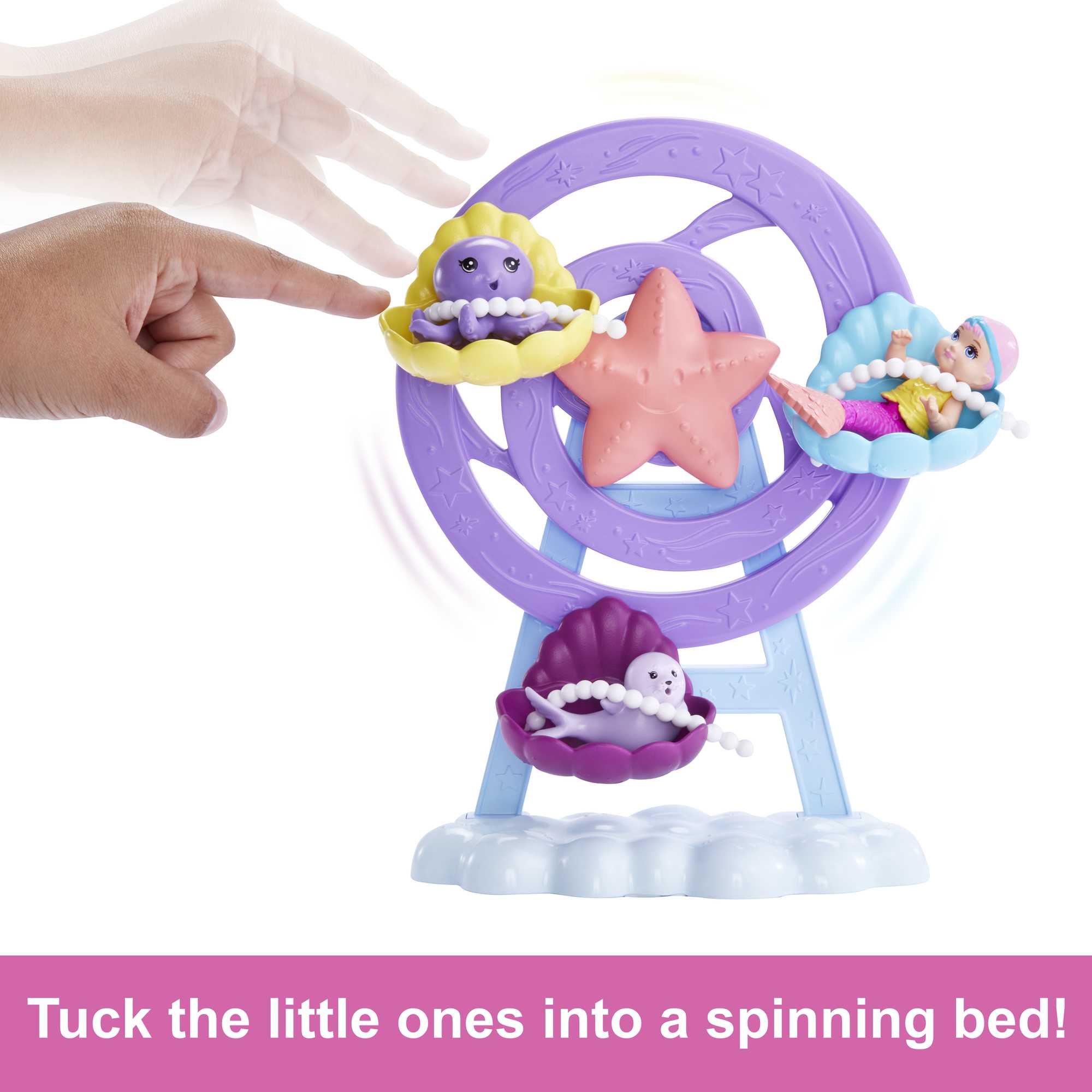 Barbie Mermaid Doll, Nurturing Playset With Merbaby, Octopus And Seal - Image 2