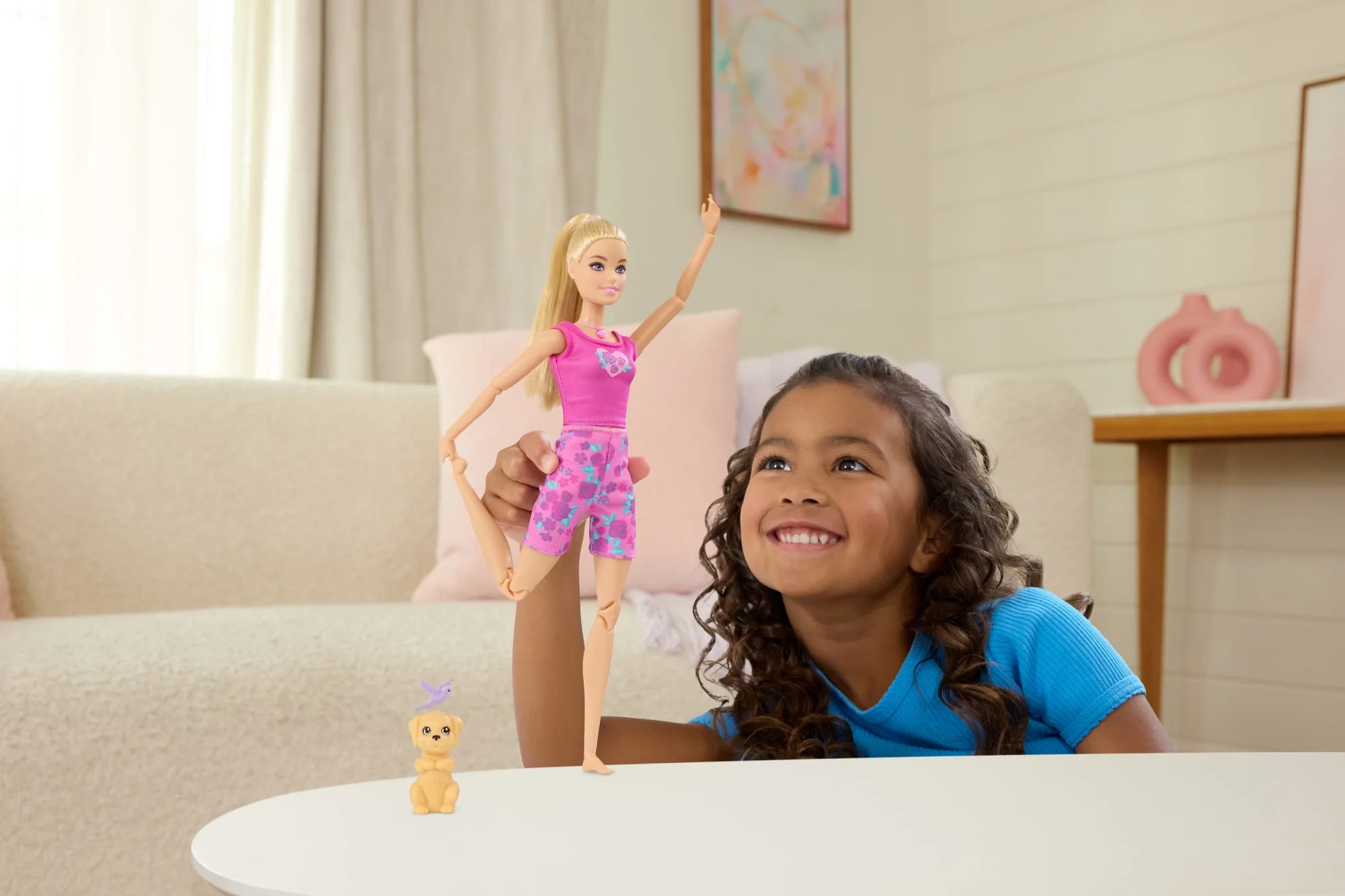 Barbie Mindful Moves Fashion Doll in Yoga Clothes With Audio, Lights And Music, Blonde With Pet - Image 2