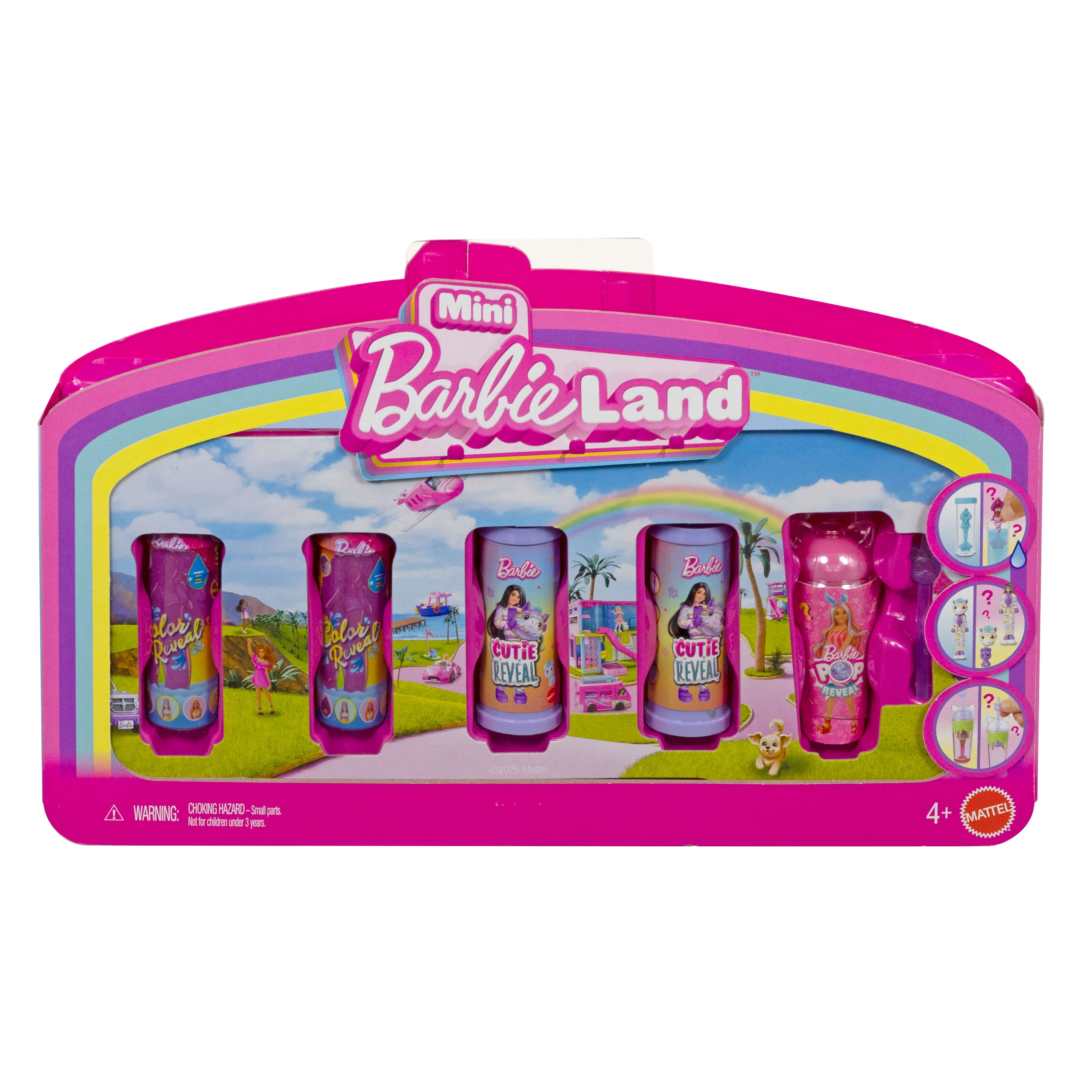 Barbie Mini Barbie Land 5 Dolls Reveal Pack, 1.5-Inch Mini Dolls With Surprise Reveal & Sensory Play Piece - Image 5
