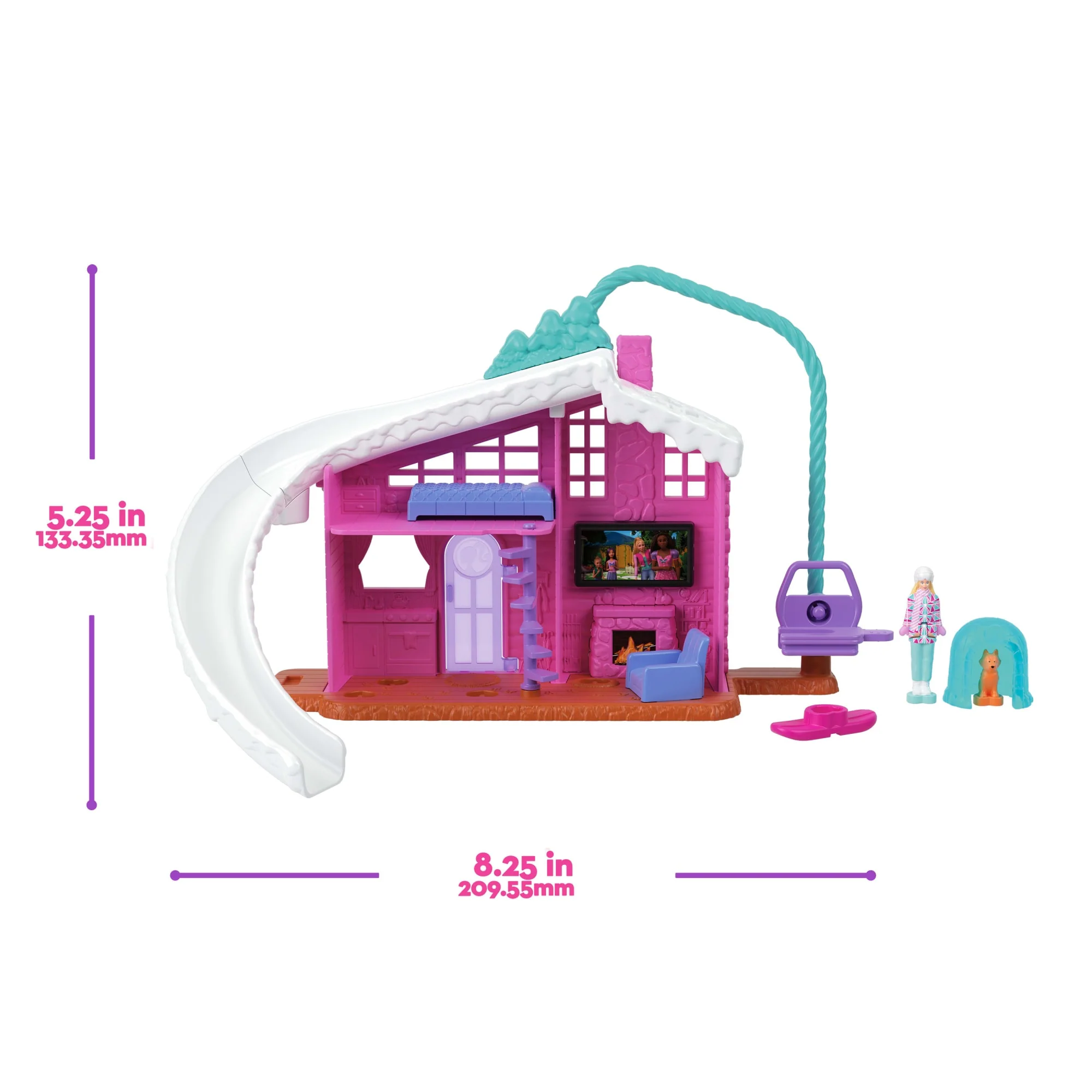 Barbie Mini Barbie Land Doll House Playsets With 1.5-Inch Doll, Furniture & Accessories - Image 2