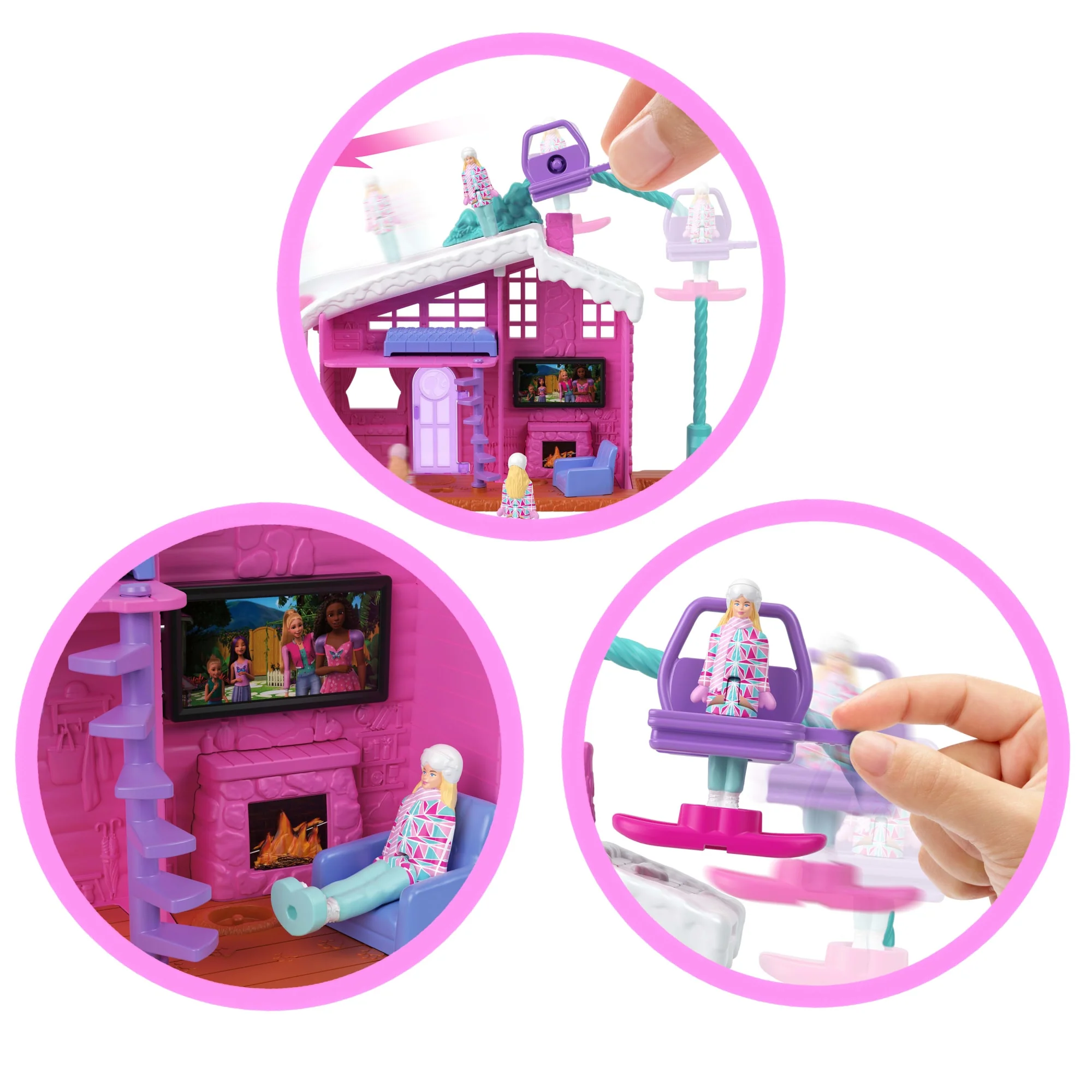 Barbie Mini Barbie Land Doll House Playsets With 1.5-Inch Doll, Furniture & Accessories - Image 3