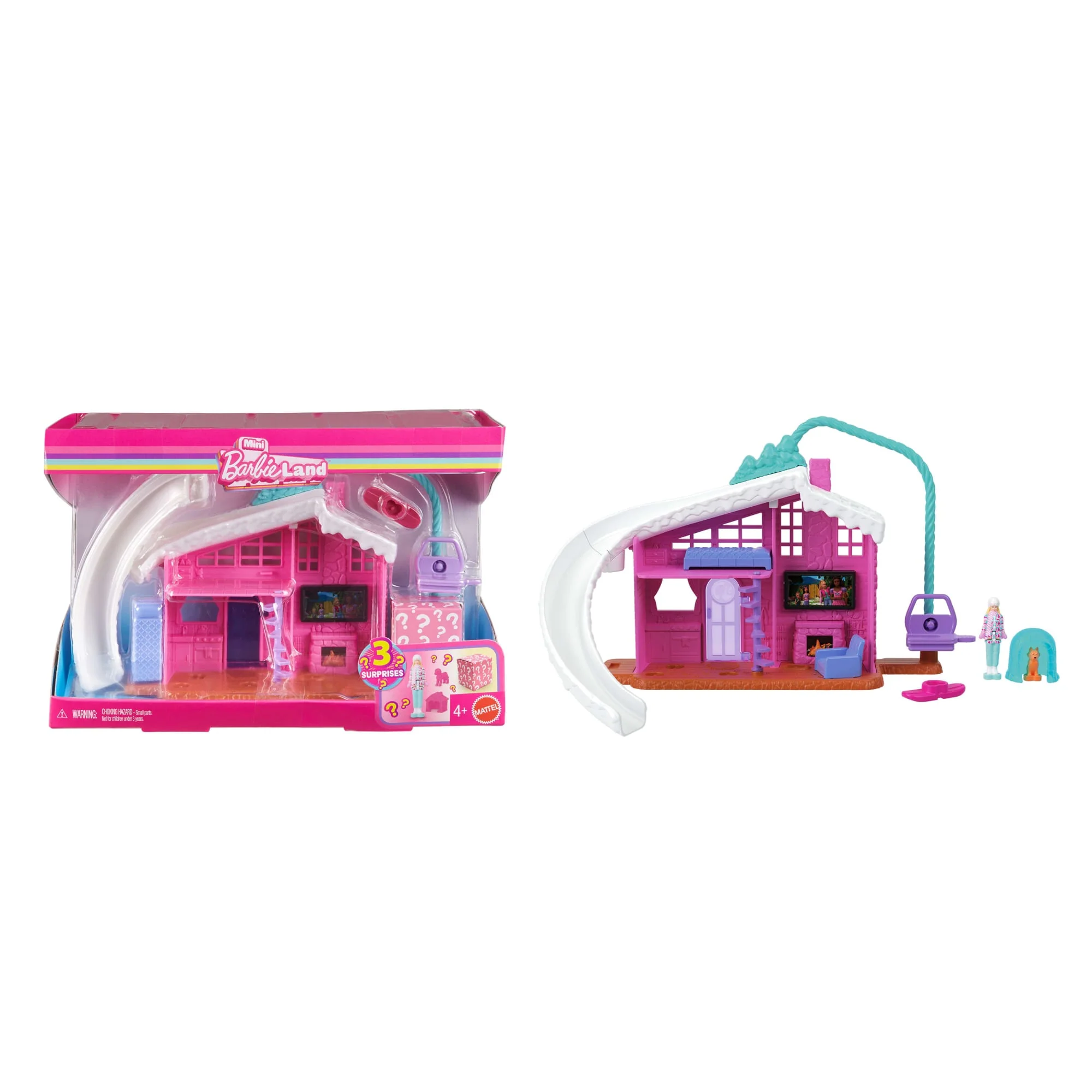 Barbie Mini Barbie Land Doll & House Set, 1.5-Inch Doll, Furniture & Accessories