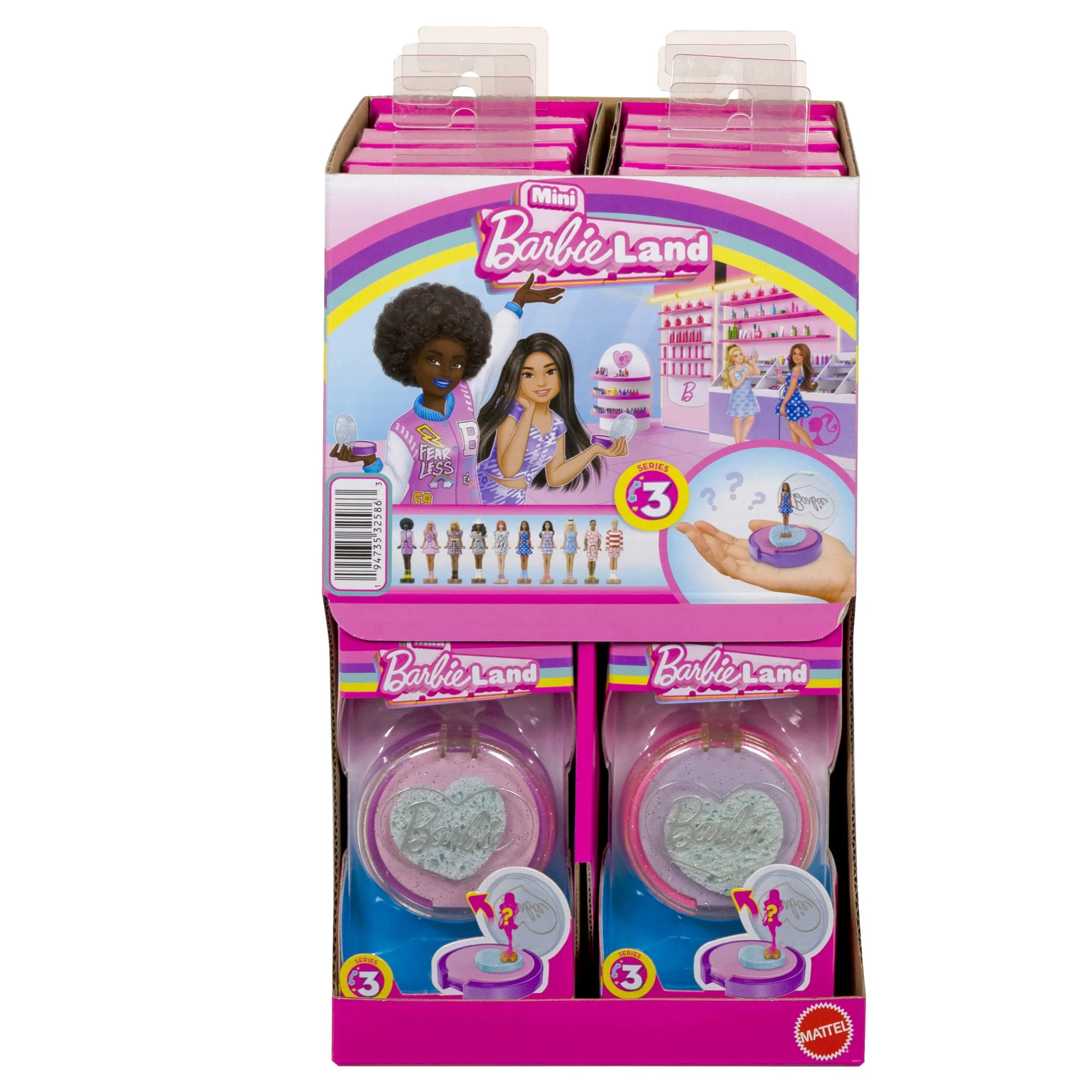 Barbie Mini Barbie Land Fashionistas Dolls, 1.5-Inch Dolls in Perfume Compact, Surprise Reveal - Image 5