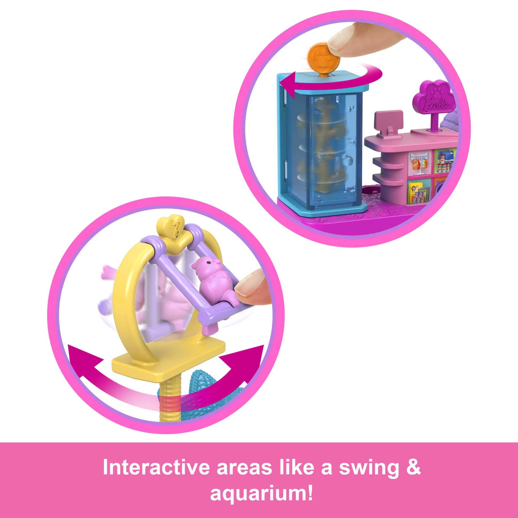 Barbie Mini Barbieland Collectible Pet Boutique Playset With 1.5-inch Barbie Doll, interactive Play Areas For Storytelling Fun - Image 3