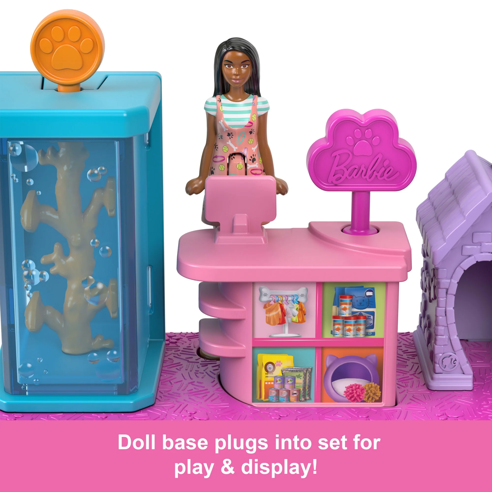 Barbie Mini Barbieland Collectible Pet Boutique Playset With 1.5-inch Barbie Doll, interactive Play Areas For Storytelling Fun - Image 5