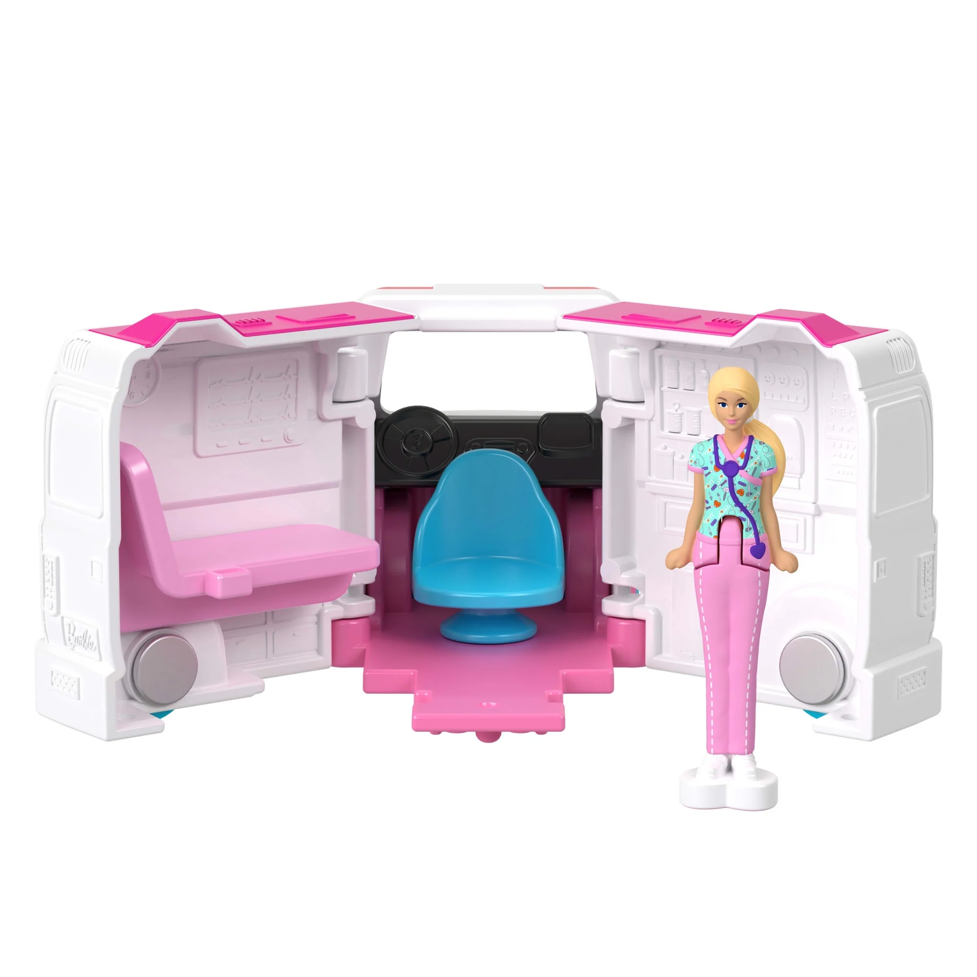 Barbie Mini BarbieLand Vehículo para Muñecas Ambulancia con Mini Muñeca - Image 4