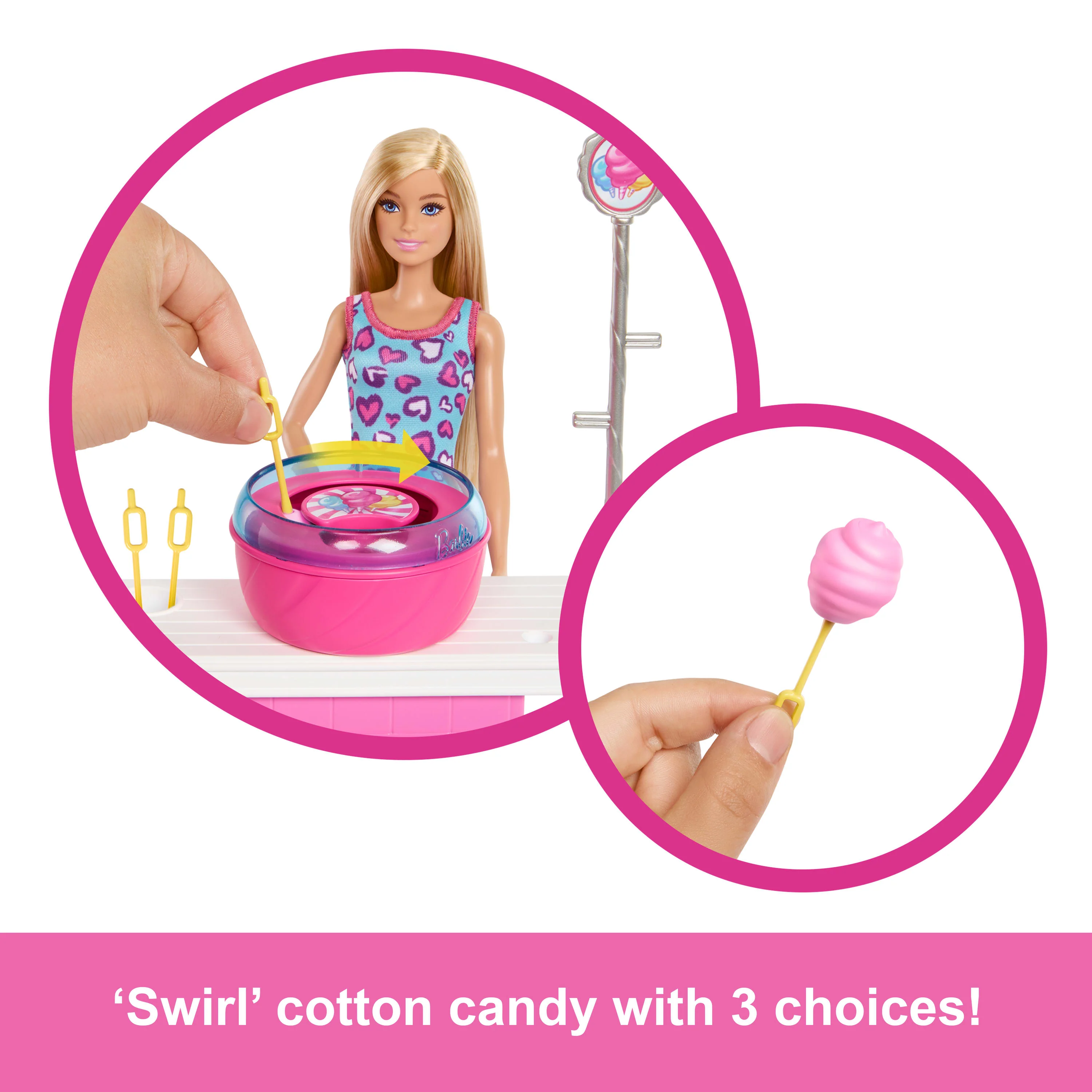 Barbie Mysteries: Beach Detectives Malibu Doll, Cotton Candy Game Playset & Accessories - Image 4