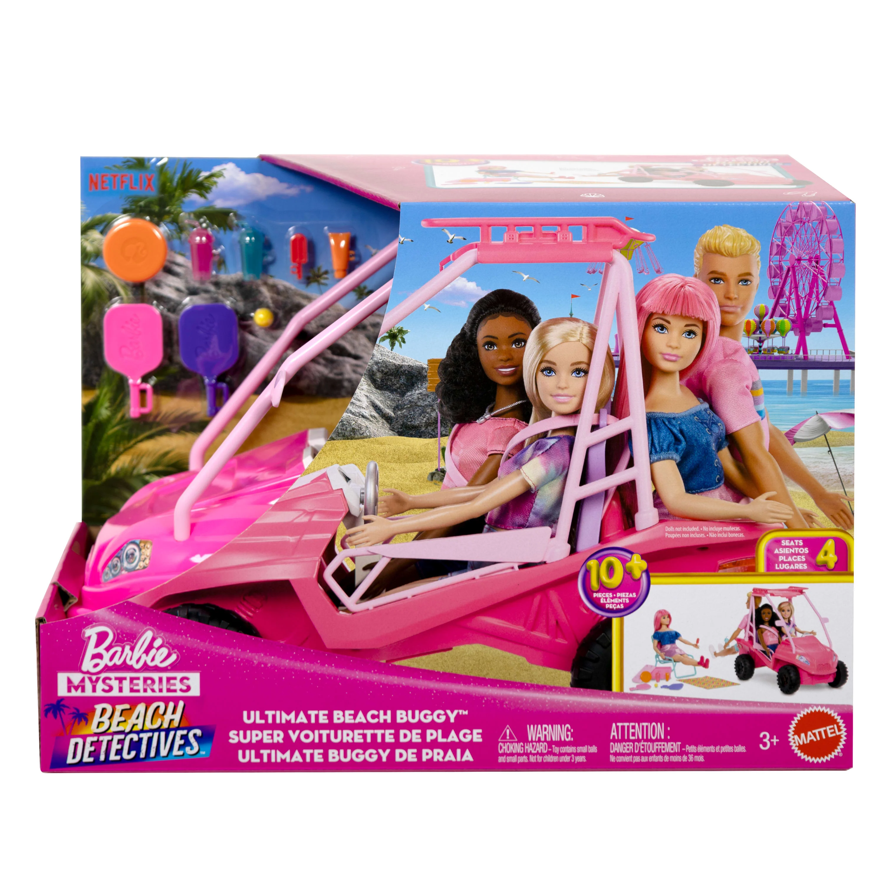Barbie Mysteries: Beach Detectives Ultimate Beach Buggy Vehicle Playset With 10+ Accessories - Image 6