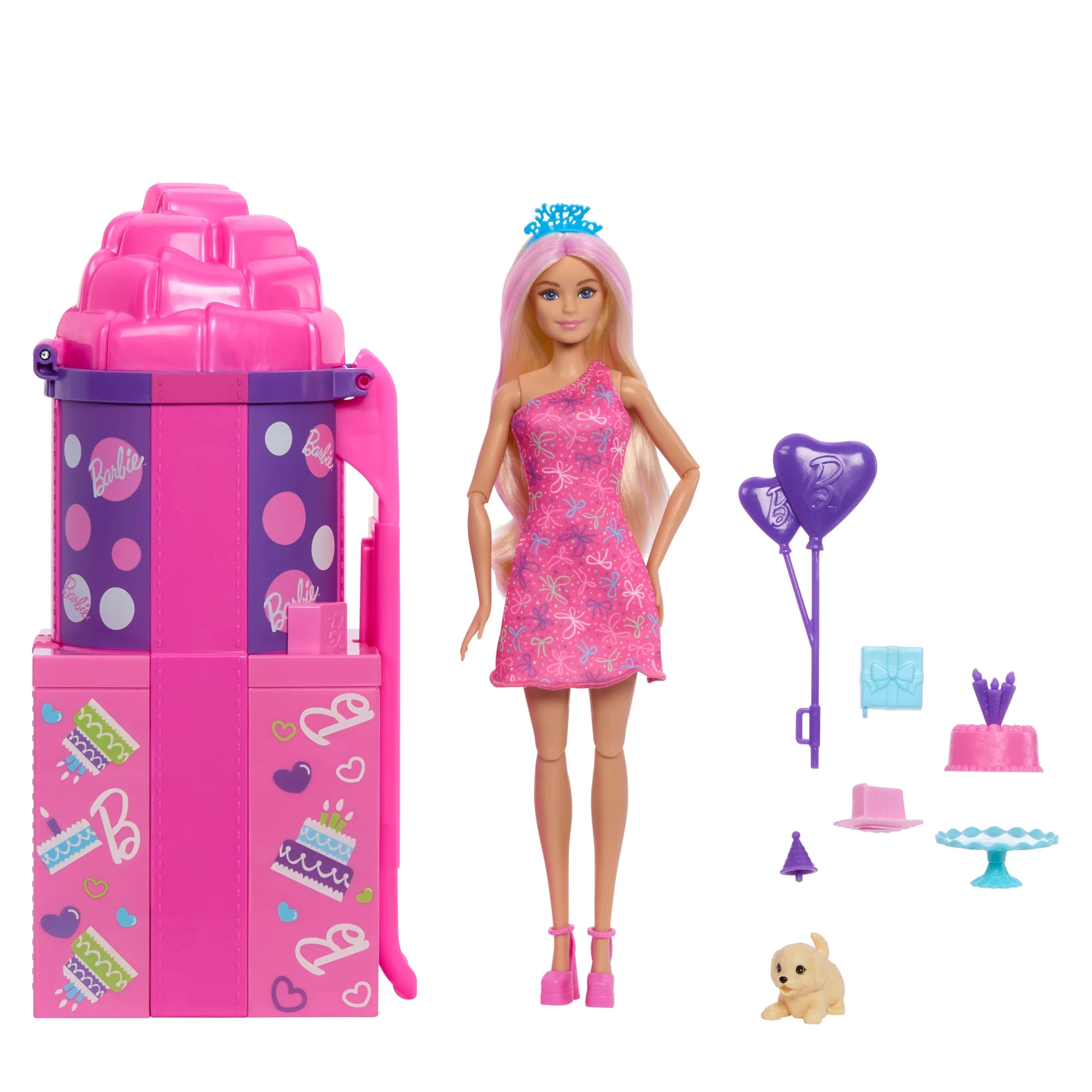 Barbie Party Unboxed Boneca Escorregador