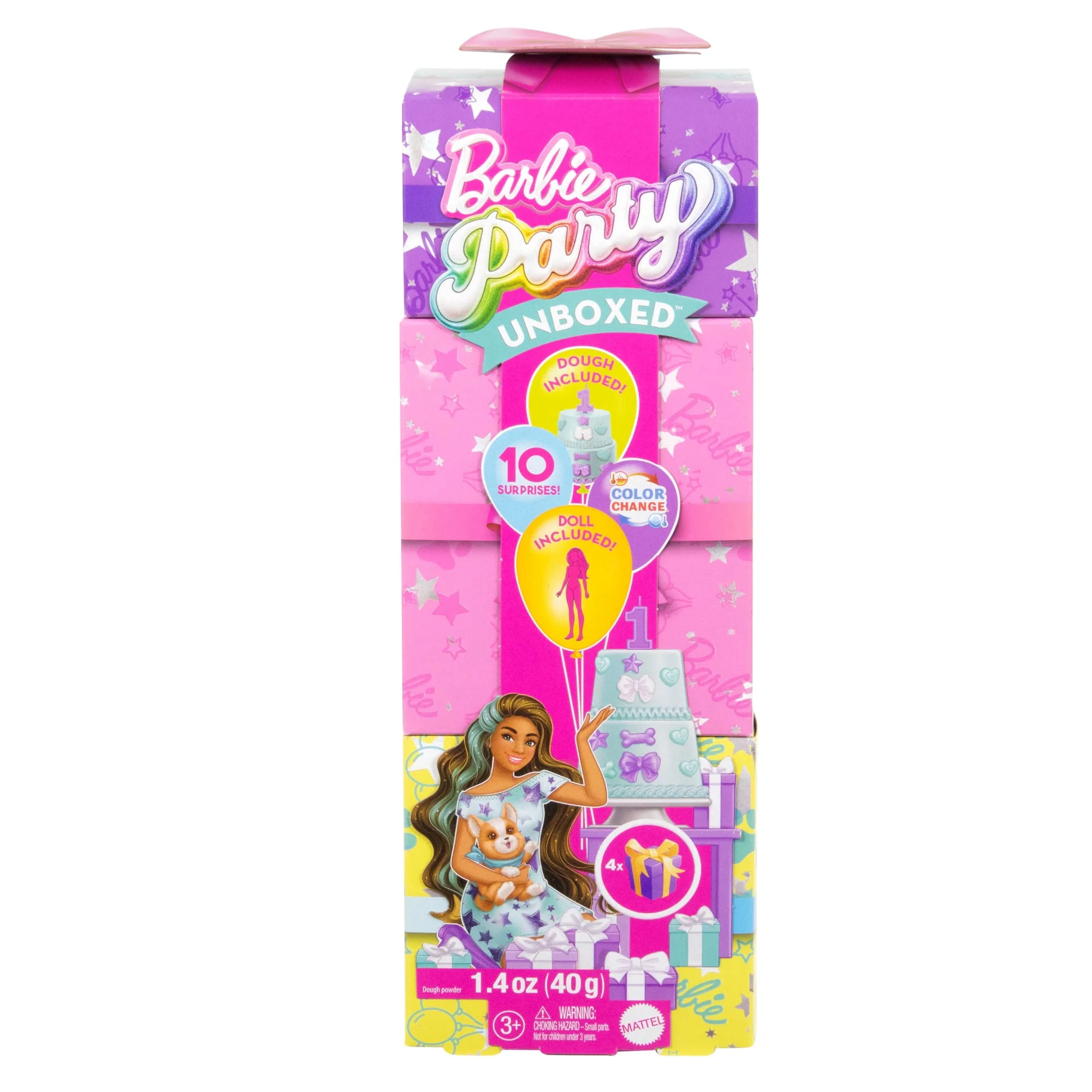Barbie Party Unboxed Boneca Festa de Animais Vestido Rosa - Image 6