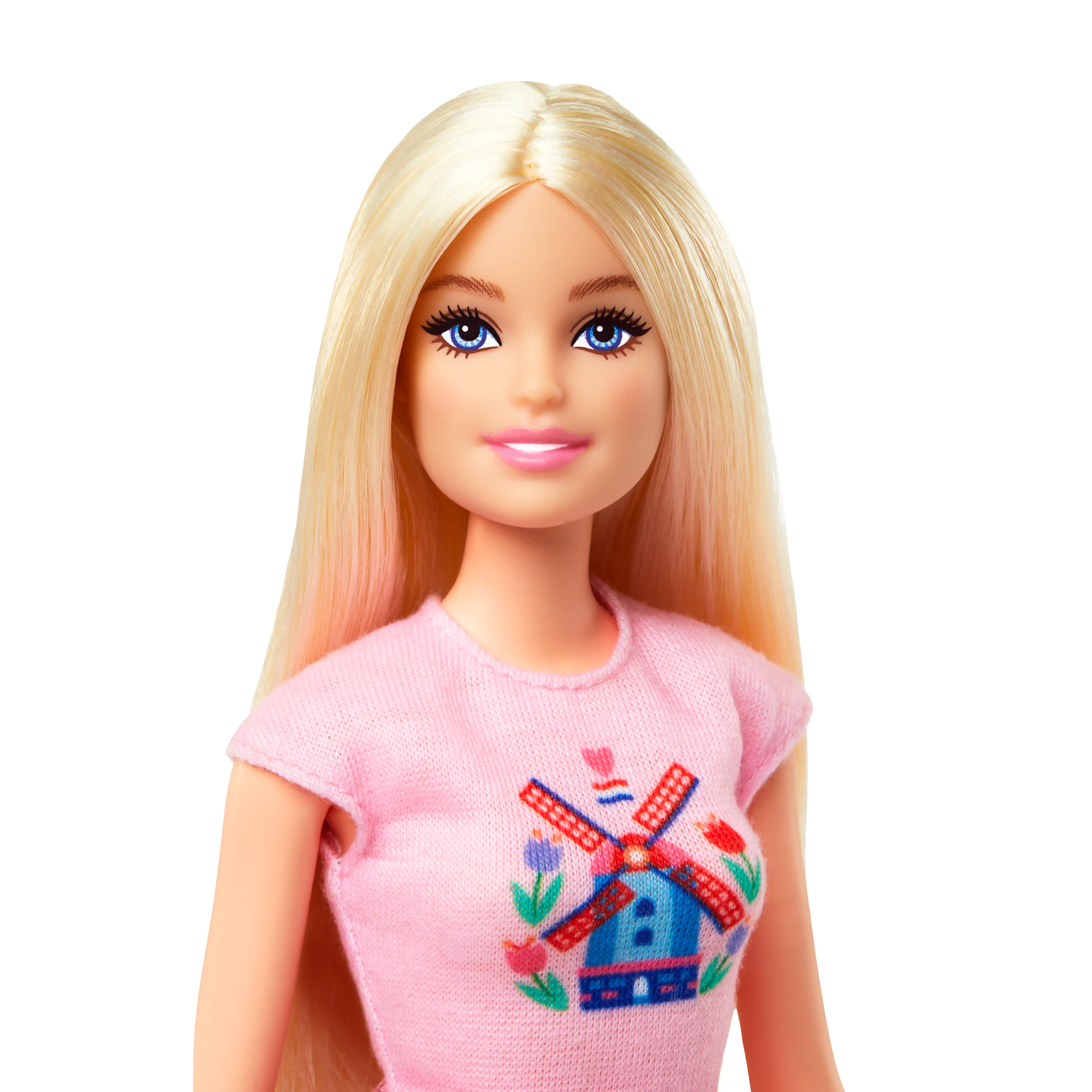 Barbie Pink Passport Holland Doll Set With Bicycle, Clothes, & Travel Accessories - Image 3