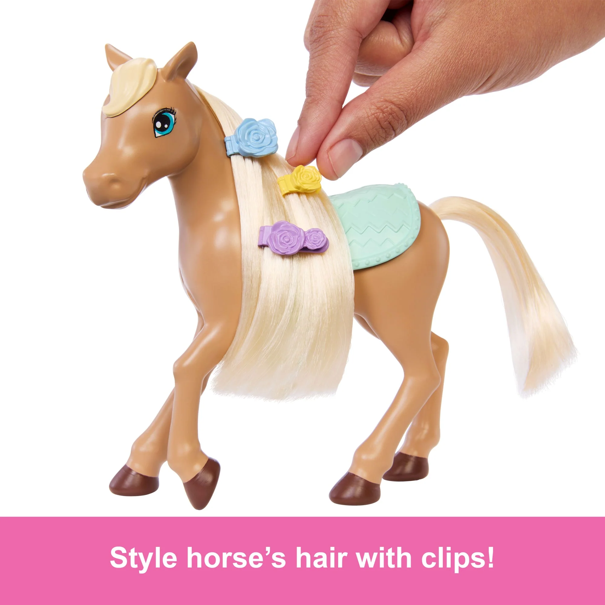 Barbie Doll & Horse Playset With 3 Dolls, 3 Horses & 24+ Accessories, includes Hair Styling Pieces - Image 2