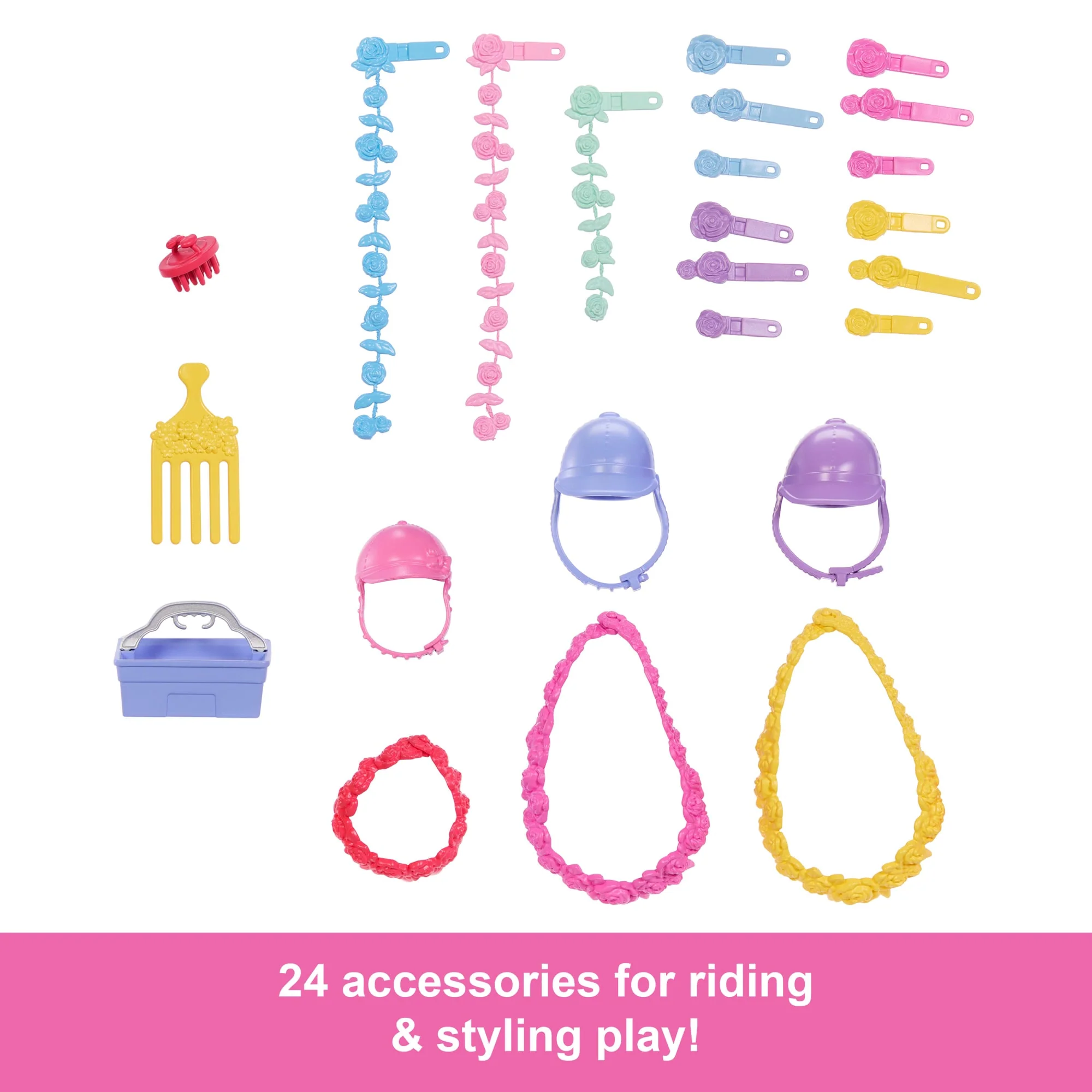Barbie Doll & Horse Playset With 3 Dolls, 3 Horses & 24+ Accessories, includes Hair Styling Pieces - Image 4