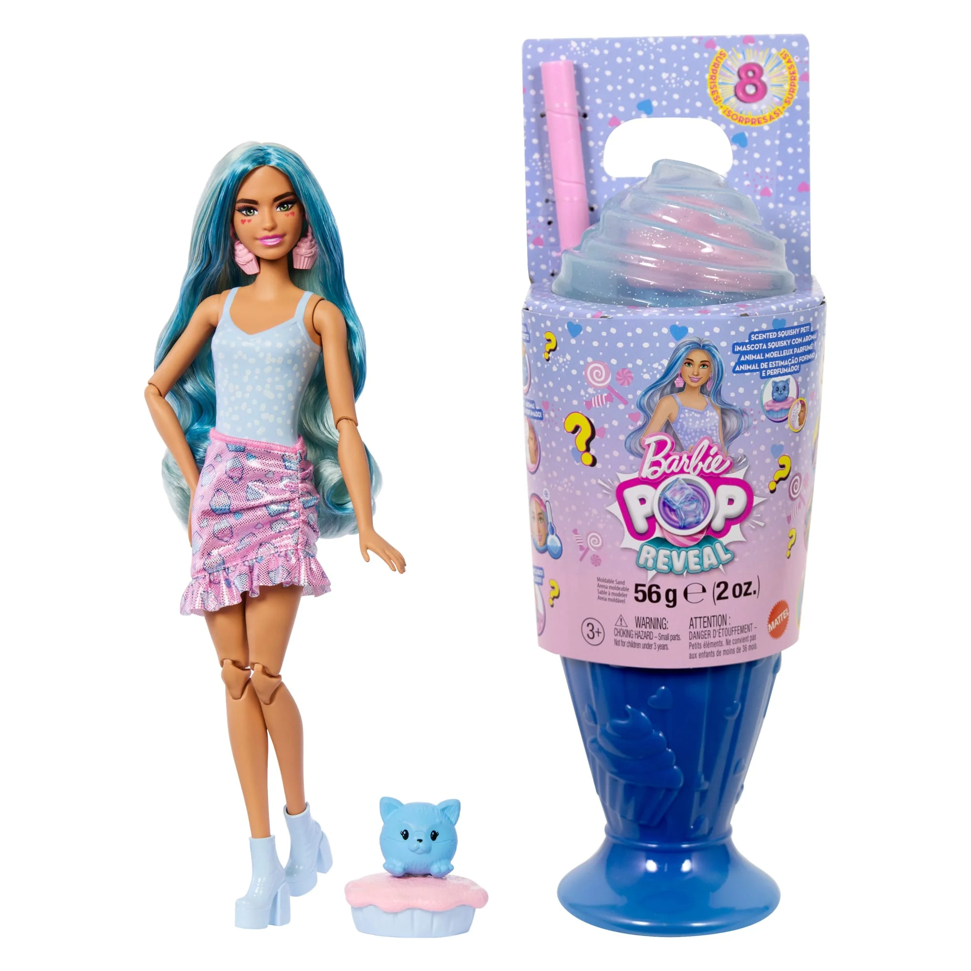 Barbie Pop Reveal Treat Series Doll & Accessories Set, 8 Surprises Include Pet - Image 5