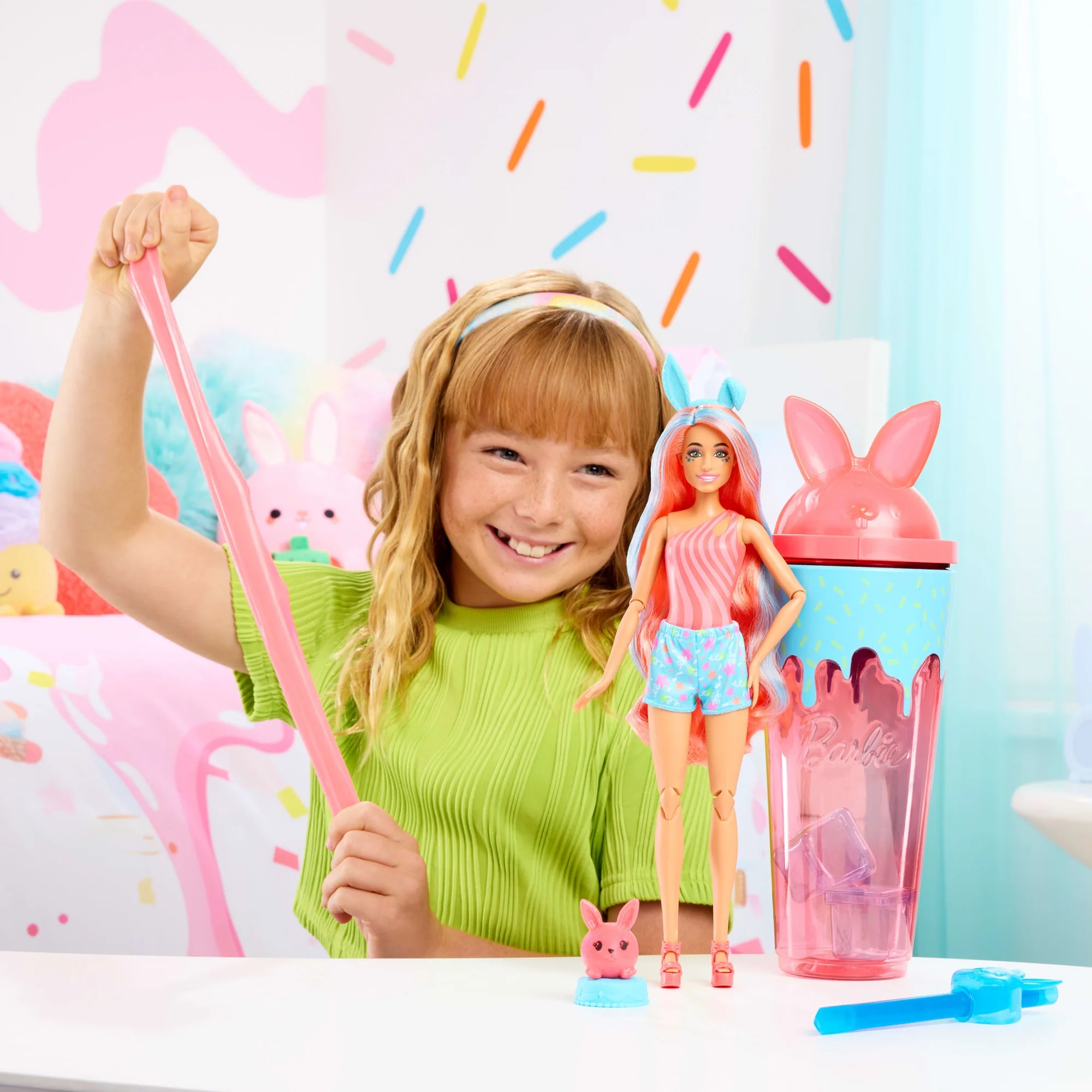 Barbie Pop Reveal Shakes Series Doll & Accessories Set, Scented Bright Bunny Fashion Doll - Image 2