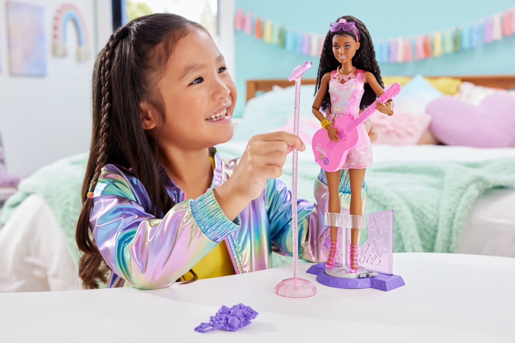 Barbie 65th Anniversary Careers Pop Star Doll & 10 Accessories Including Stage With Movement Feature - Image 2